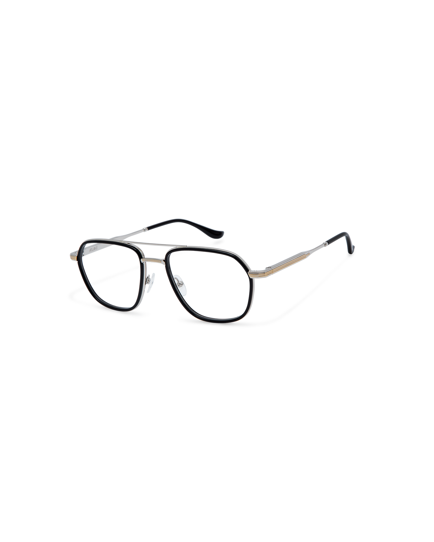 DENYS: Aviador Acetato-Metal Noir optical glasses by ATLANT 12318
