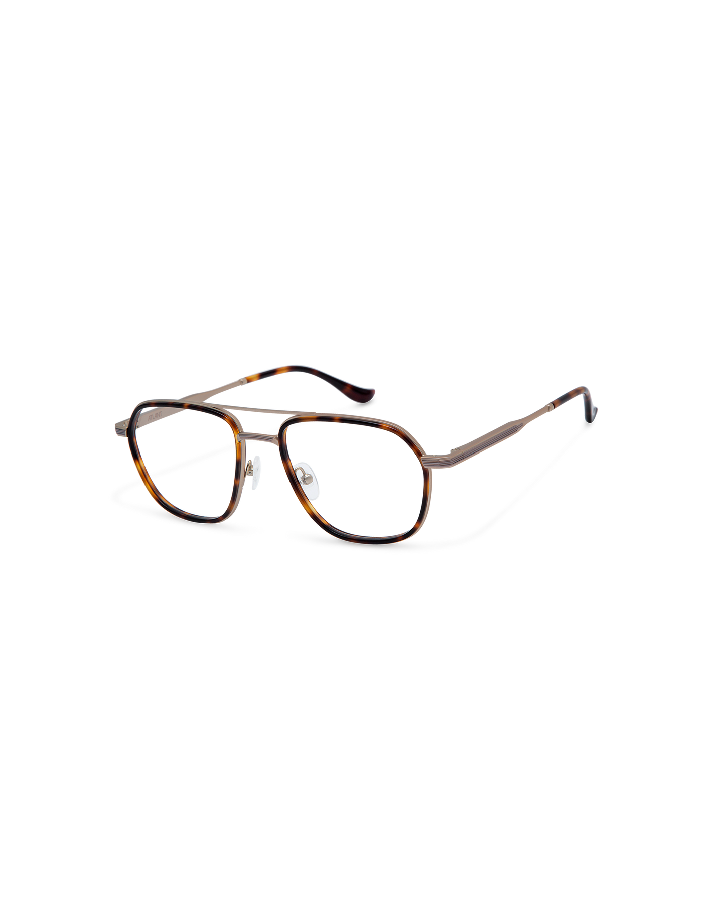 DENYS: Aviador Acetato-Metal Havana optical glasses by ATLANT 12319