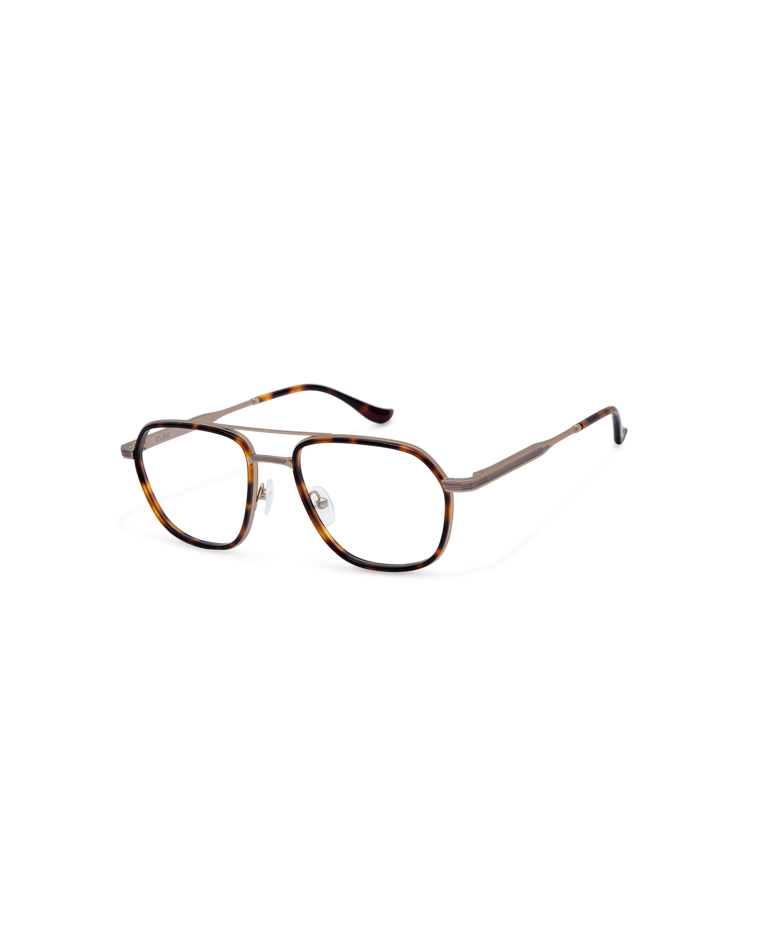 DENYS: Aviador Acetato-Metal Havana optical glasses by ATLANT 12319