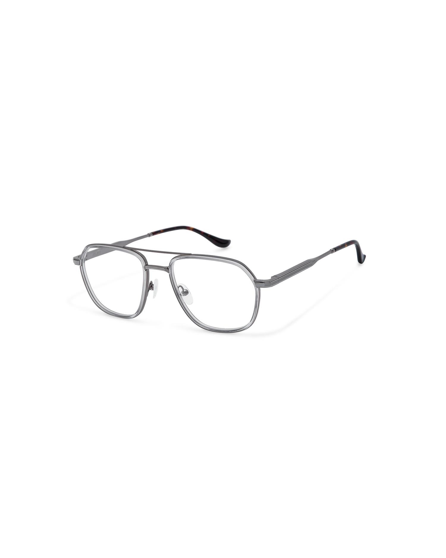 DENYS: Aviador Acetato-Metal Grigio optical glasses by ATLANT 12320