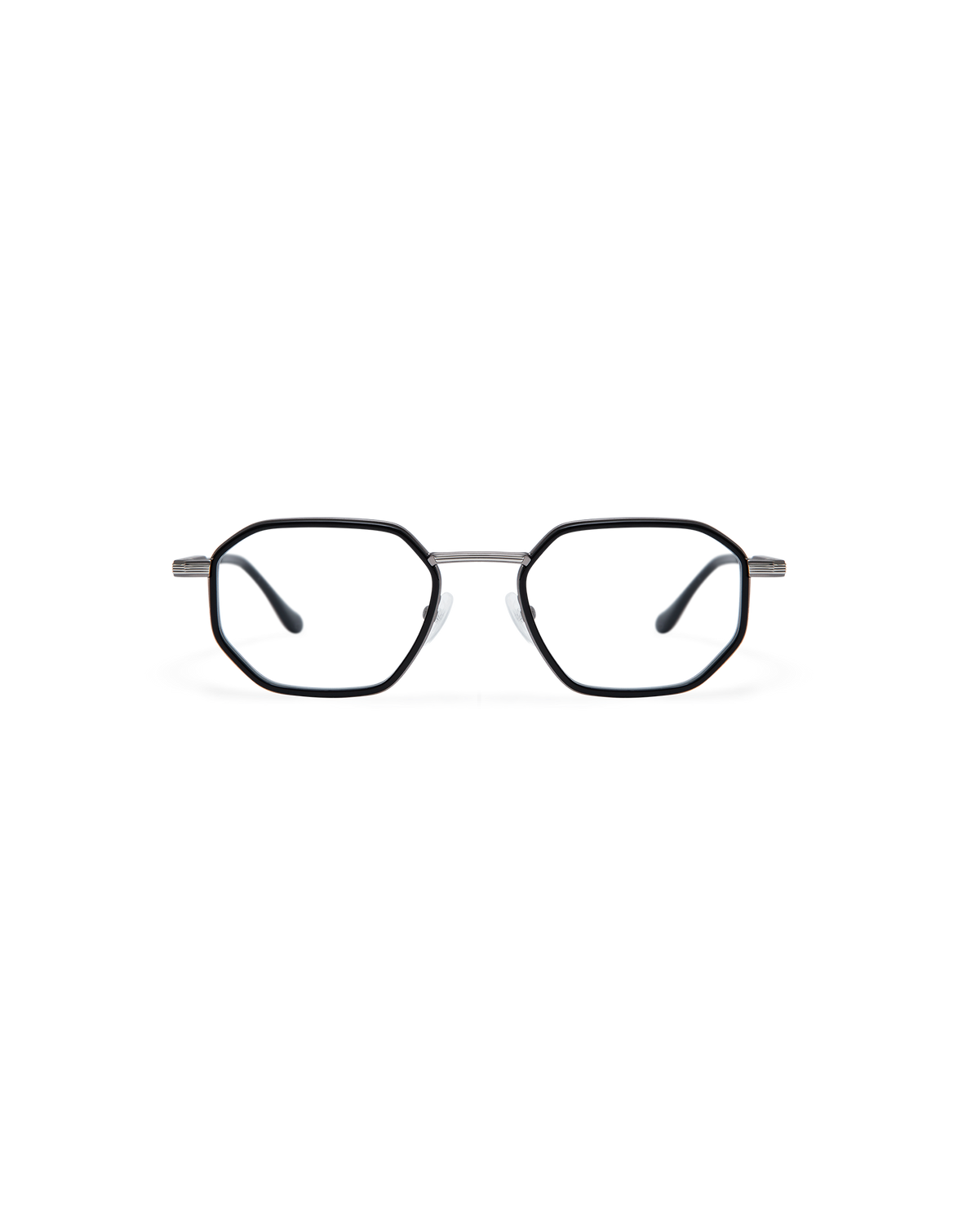 HERZOG: Geométricas Acetato-Metal Noir optical glasses by ATLANT 12248