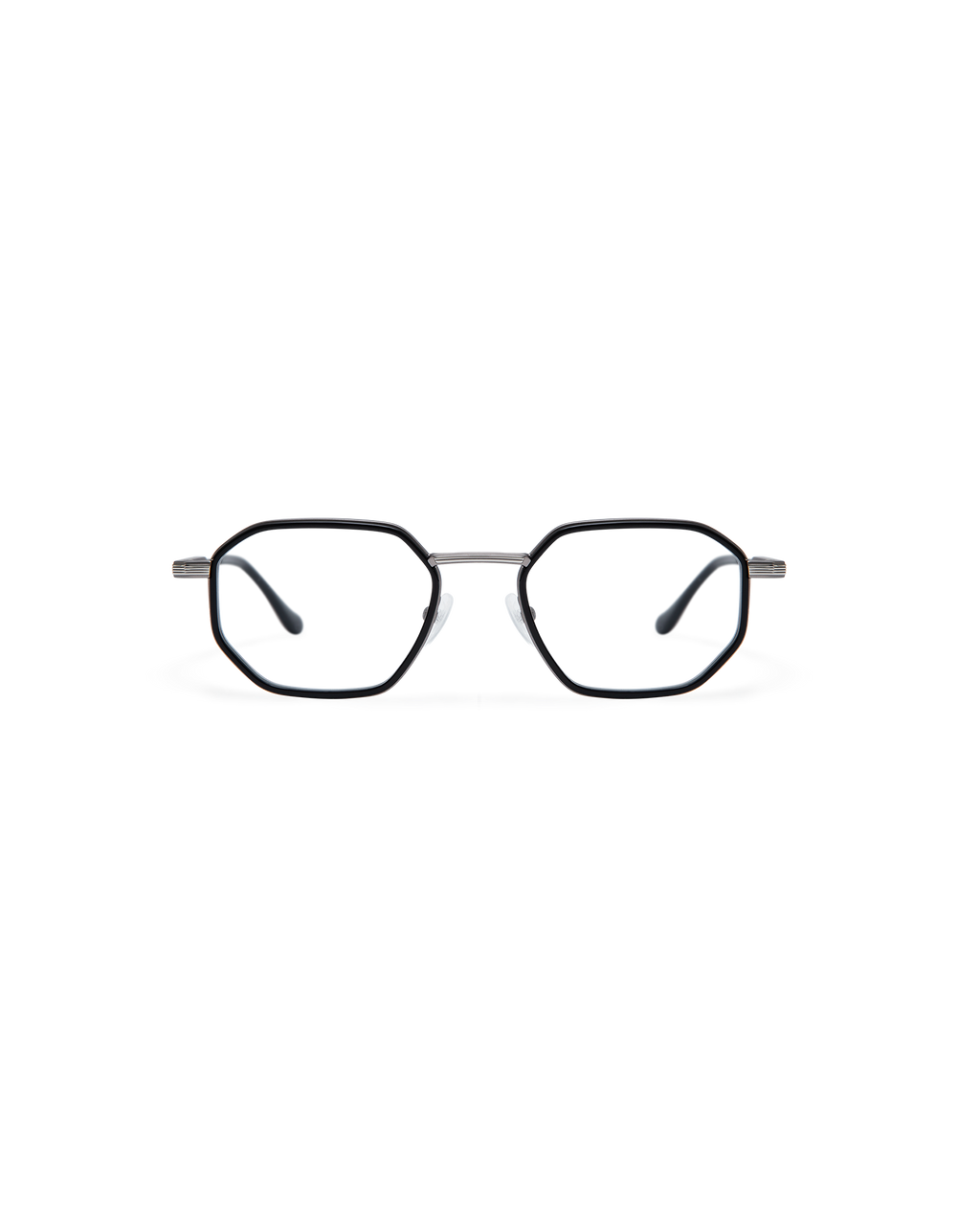 HERZOG: Geométricas Acetato-Metal Noir optical glasses by ATLANT 12248