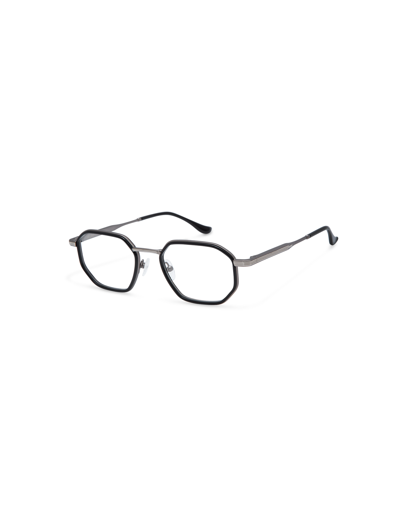 HERZOG: Geométricas Acetato-Metal Noir optical glasses by ATLANT 12321