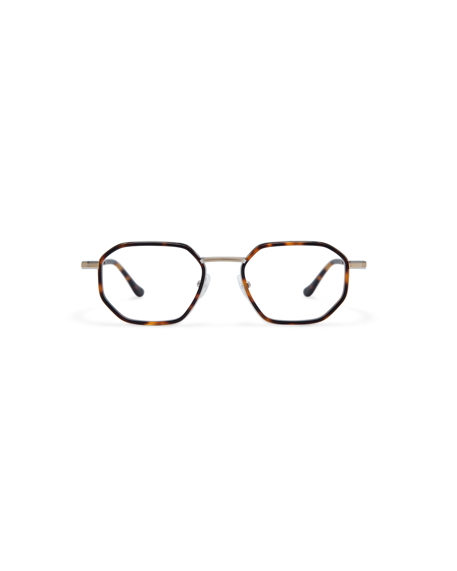 HERZOG: Geométricas Acetato-Metal Havana optical glasses by ATLANT 12249