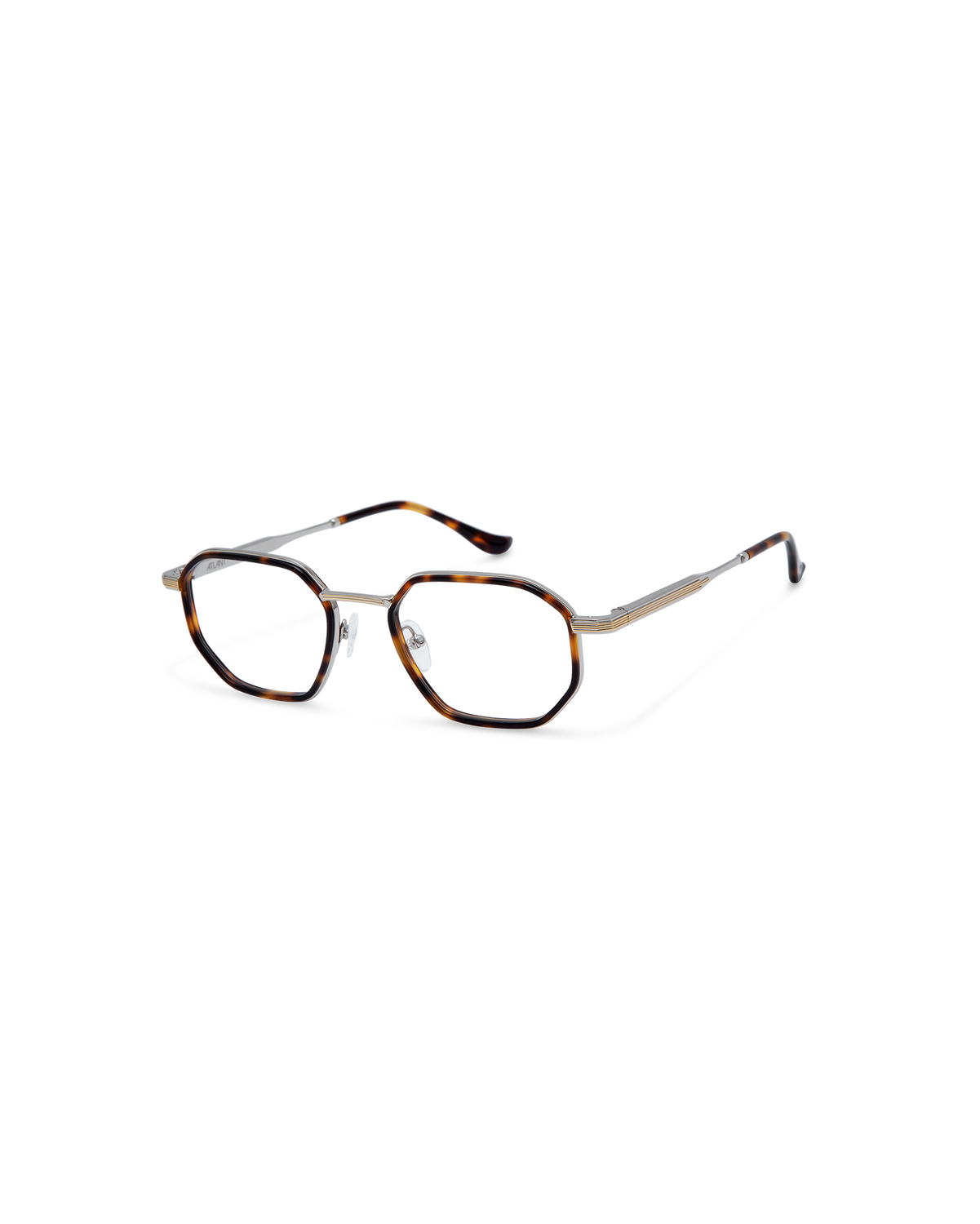 HERZOG: Geométricas Acetato-Metal Havana optical glasses by ATLANT 12322