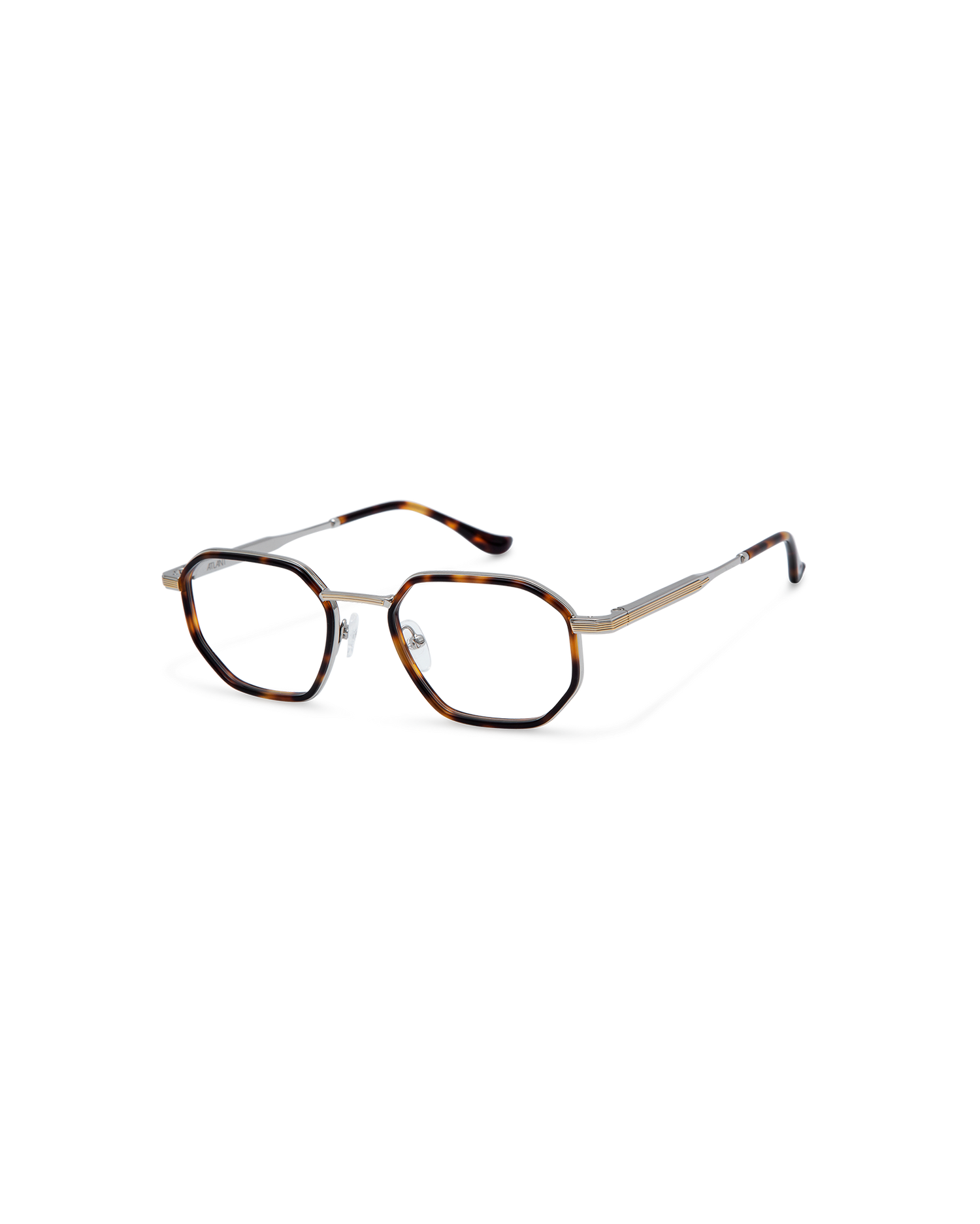 HERZOG: Geométricas Acetato-Metal Havana optical glasses by ATLANT 12322