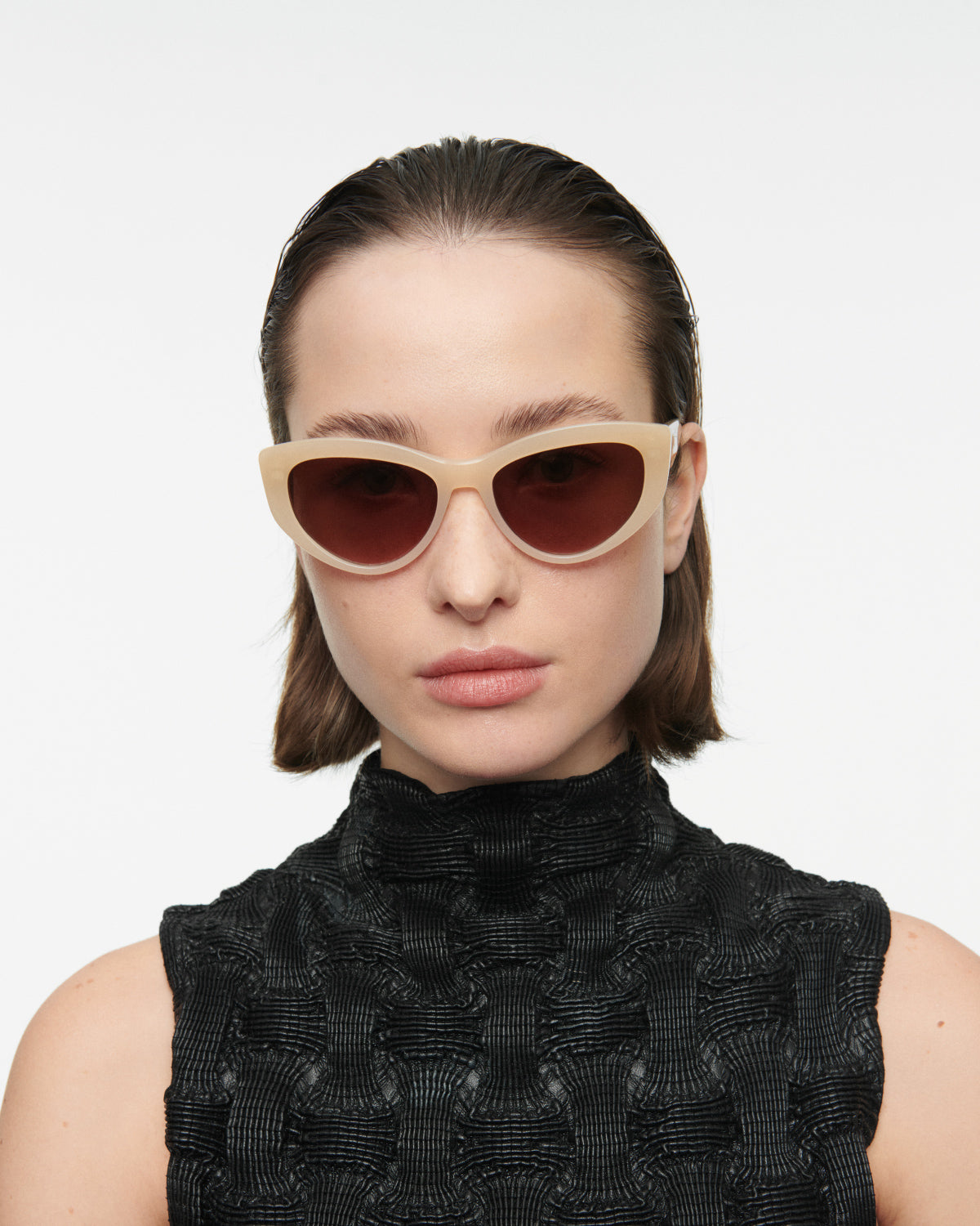 TAMARA: Cat Eye Acetato Blanco sunglasses by GIGI STUDIOS 7655