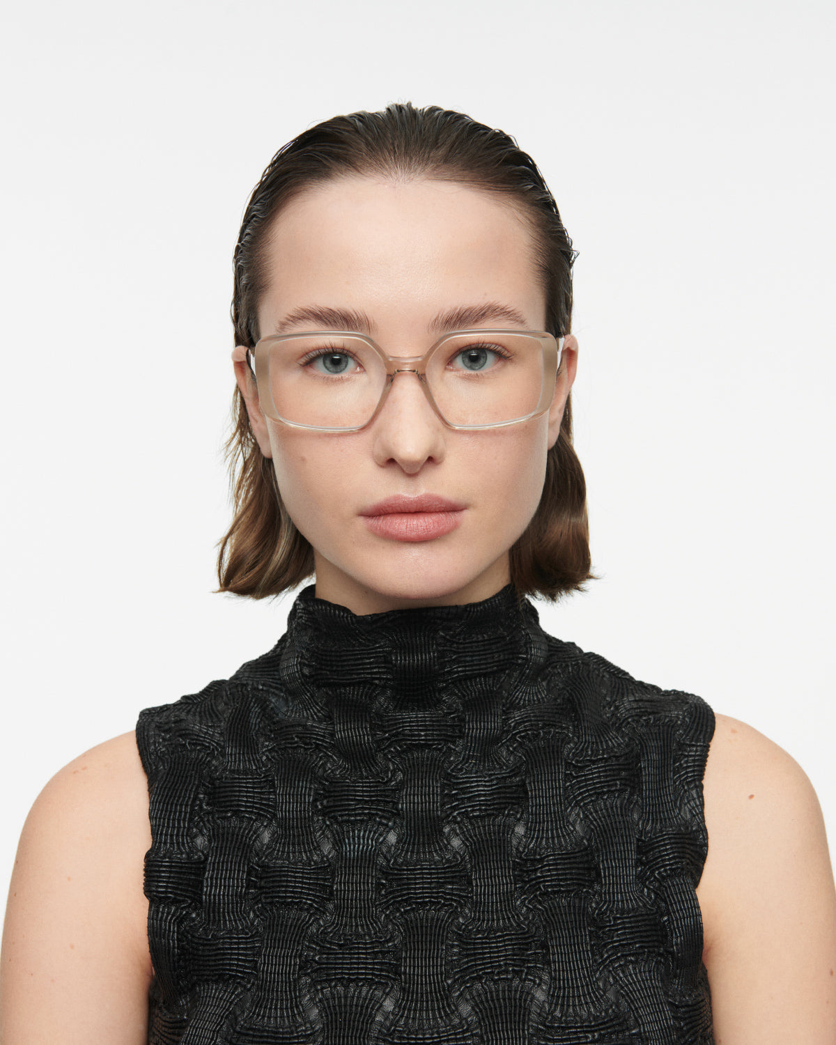 EVELINA: Cuadrada Acetato Verde optical glasses by GIGI STUDIOS 7659