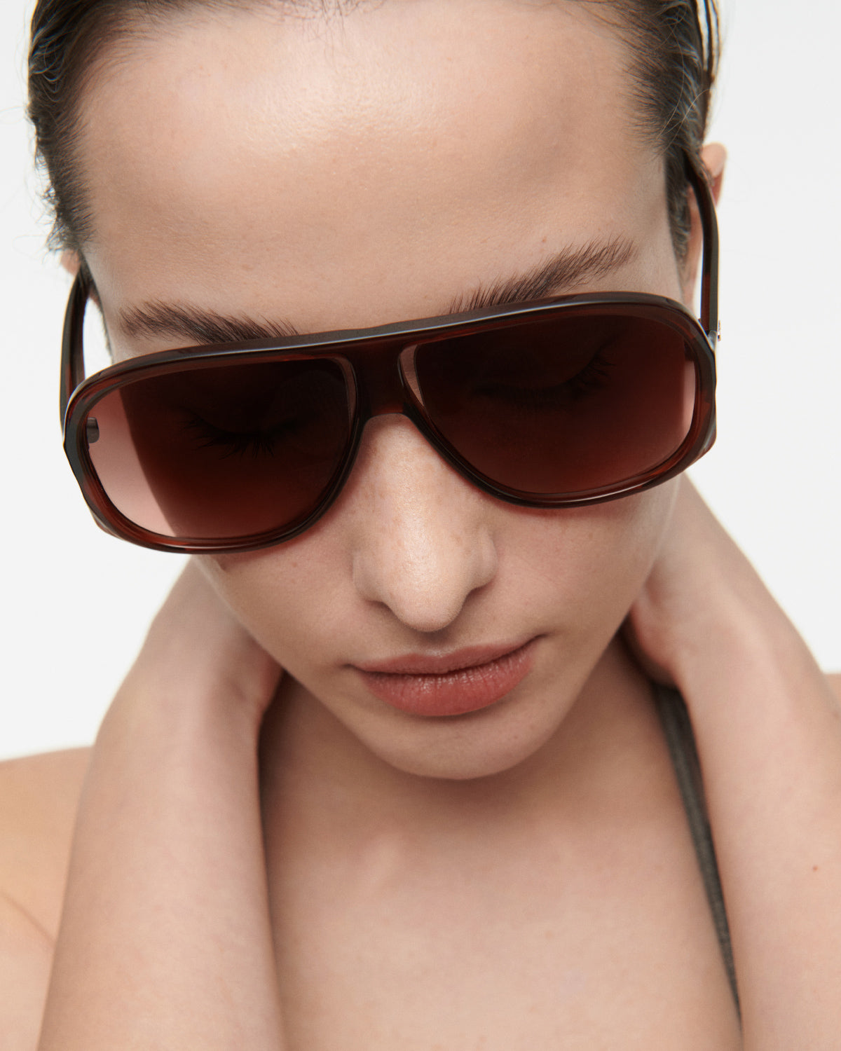 THRIVE 015: Aviador Acetato Marrón sunglasses by GIGI STUDIOS 7663