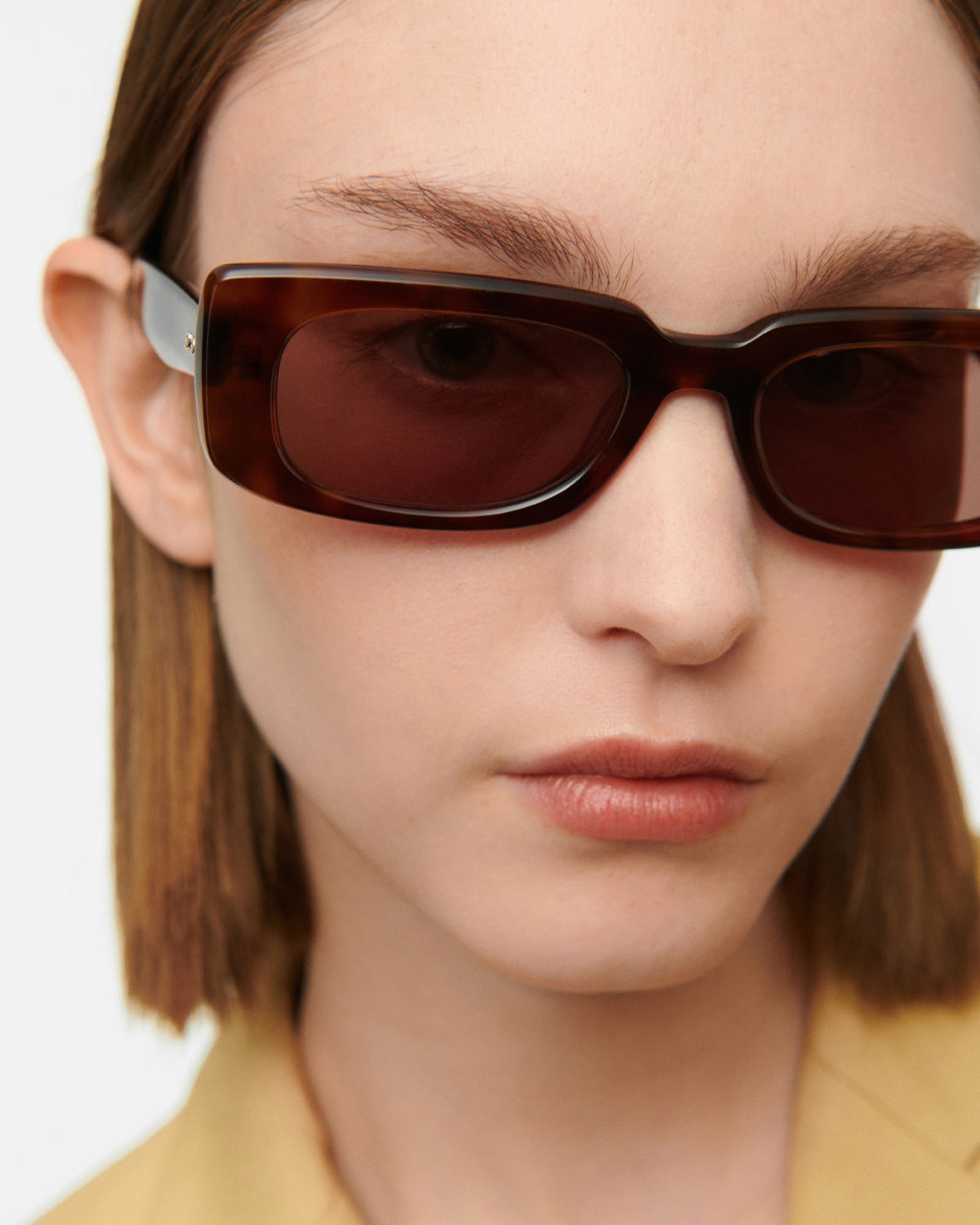 THRIVE 017: Rectangular Acetato Havana sunglasses by GIGI STUDIOS 7670