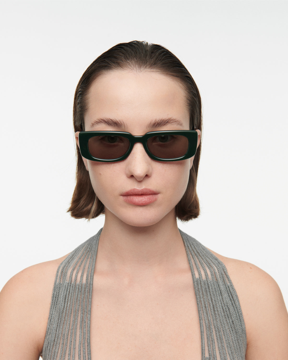 THRIVE 017: Rectangular Acetato Verde sunglasses by GIGI STUDIOS 7671