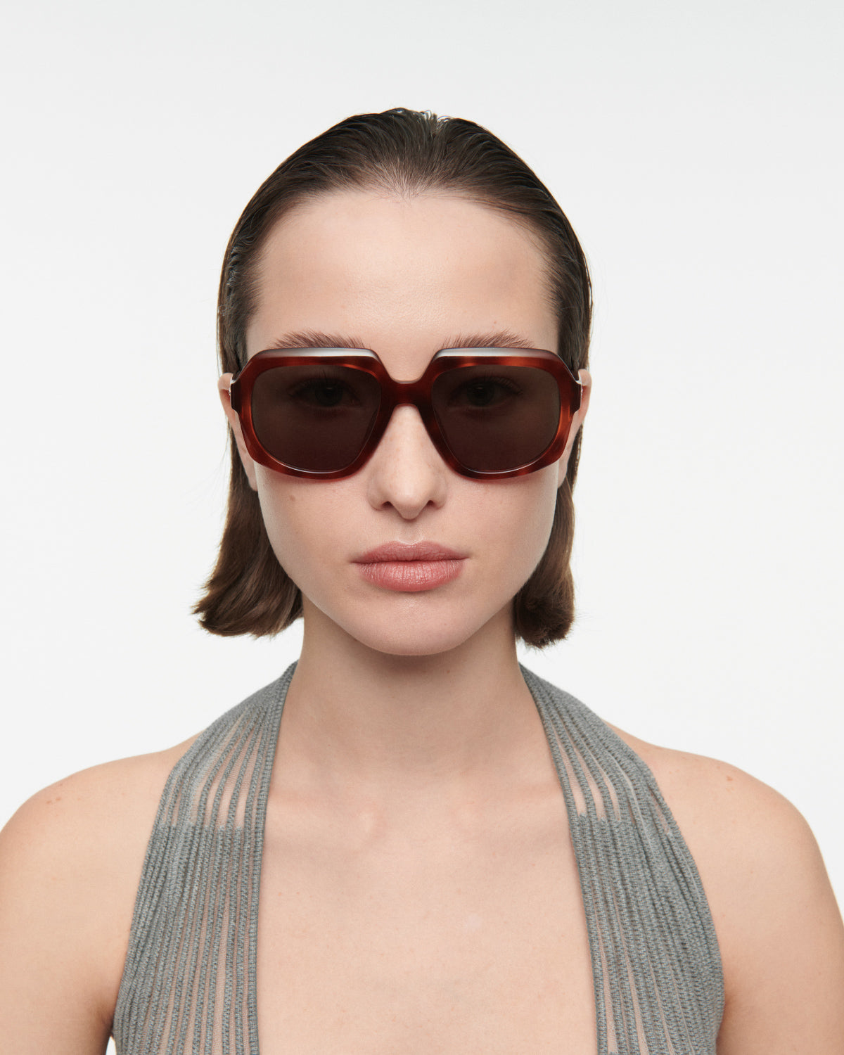 THRIVE 021: Geométricas Acetato Havana sunglasses by GIGI STUDIOS 7679
