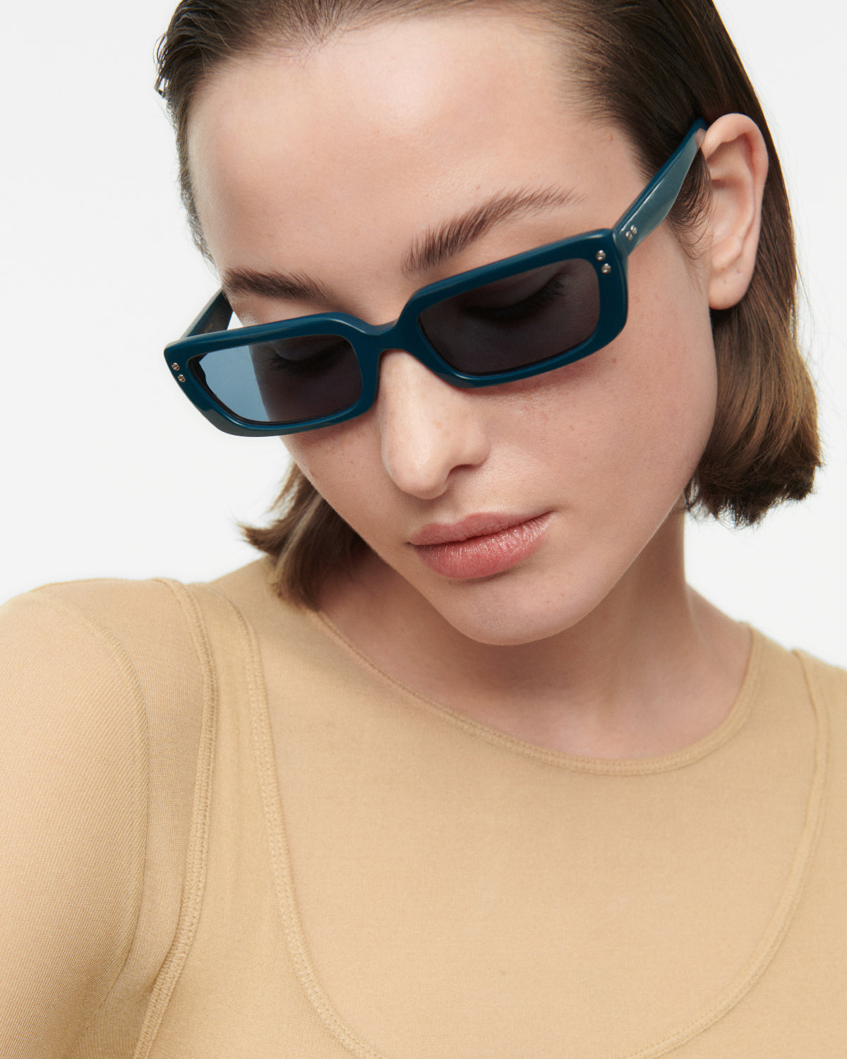 THRIVE 023: Rectangular Acetato Azul sunglasses by GIGI STUDIOS 7685