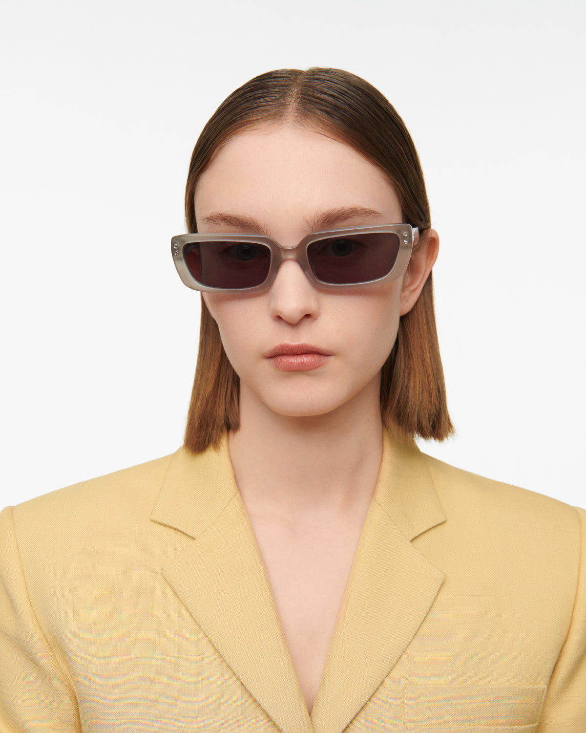 THRIVE 023: Rectangular Acetato Grigio sunglasses by GIGI STUDIOS 7686