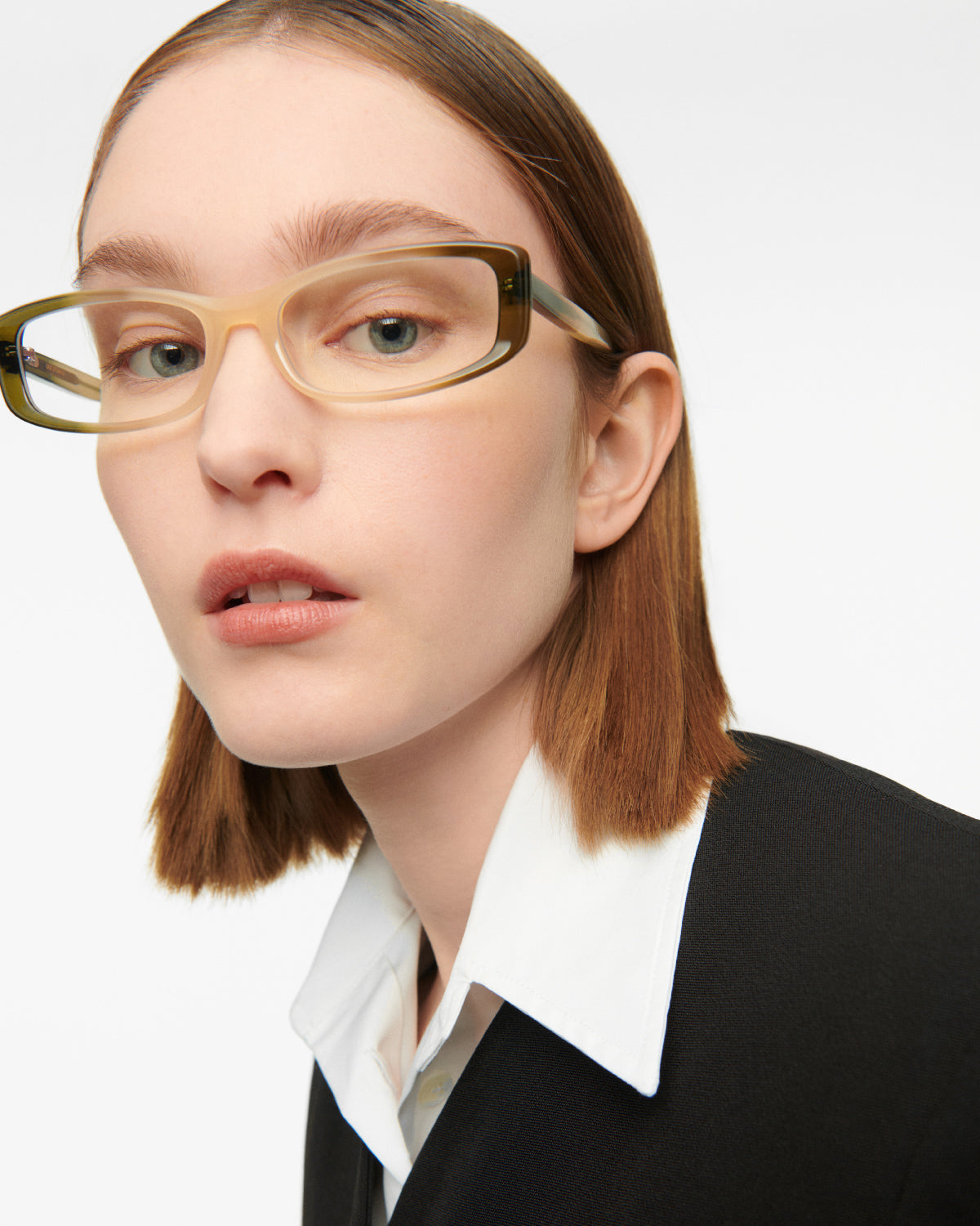 THRIVE 002: Rectangular Acetato Verde optical glasses by GIGI STUDIOS 7696