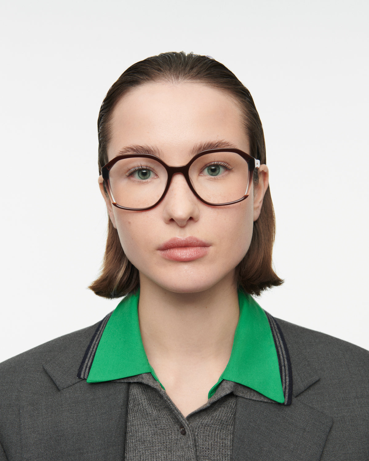 THRIVE 007: Geométricas Acetato Marrón optical glasses by GIGI STUDIOS 7709