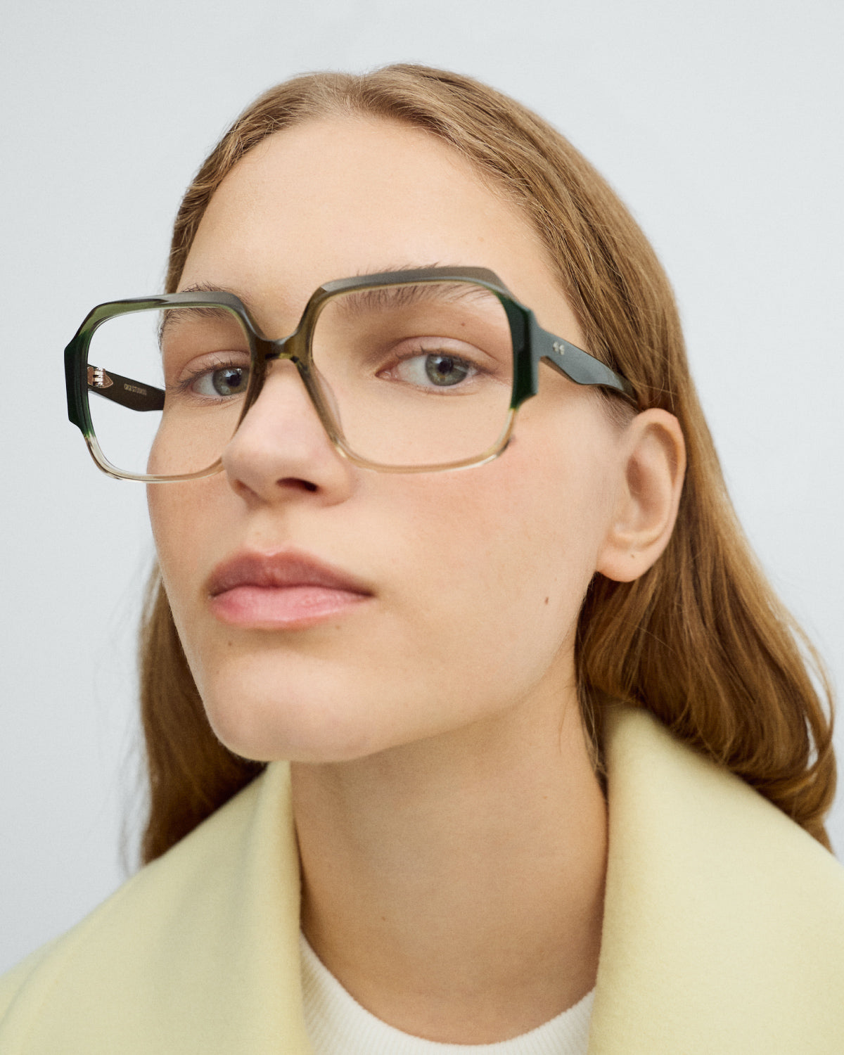 NEIRA: Geométricas Acetato Verde optical glasses by GIGI STUDIOS 10060