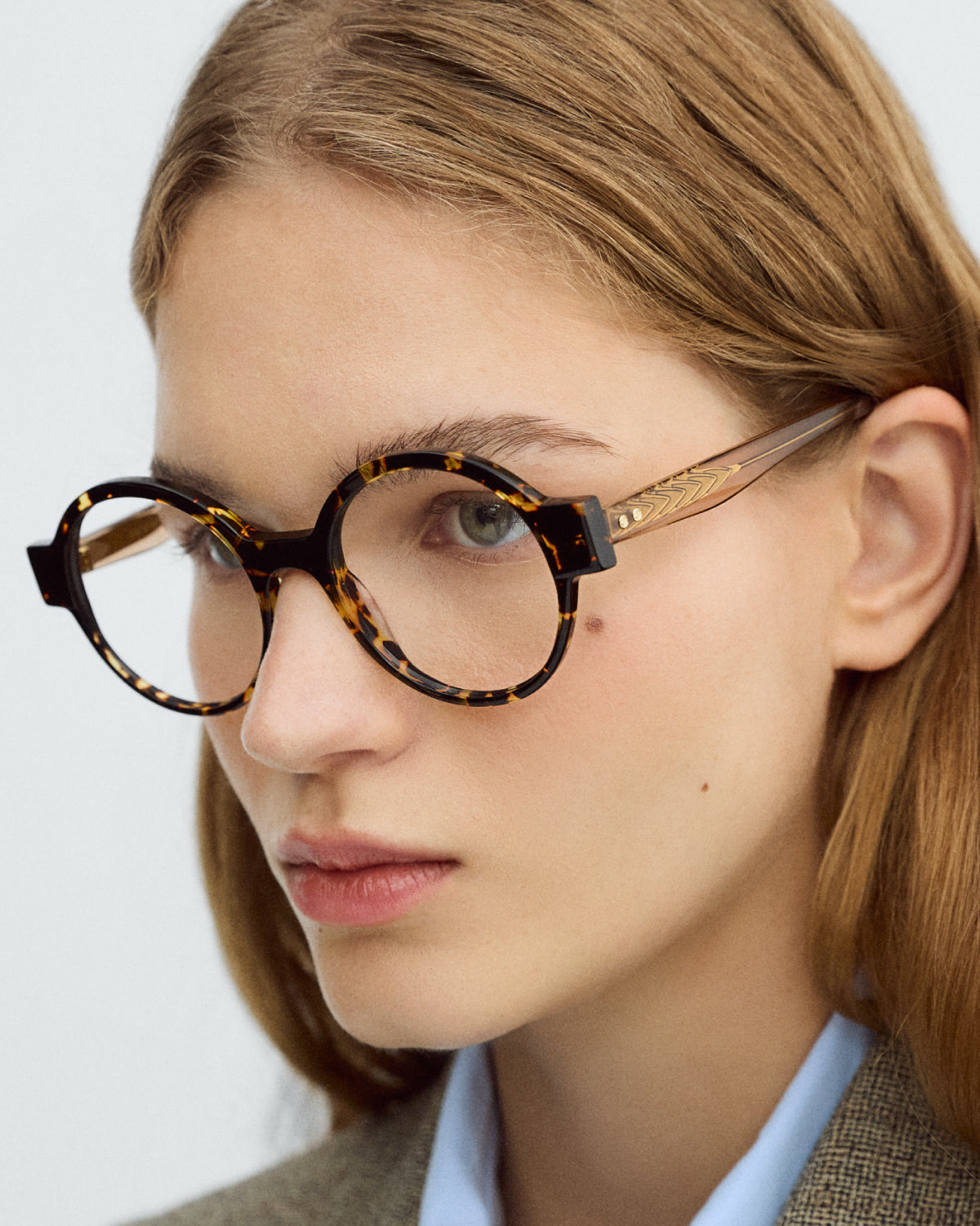 CELENE: Redondas Acetato Havana optical glasses by GIGI STUDIOS 9579