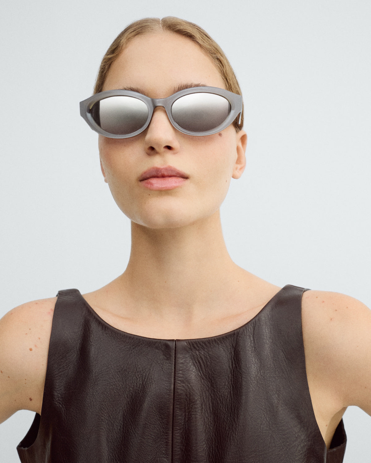 MILA: Tiny Acetato Grigio sunglasses by GIGI STUDIOS 10063