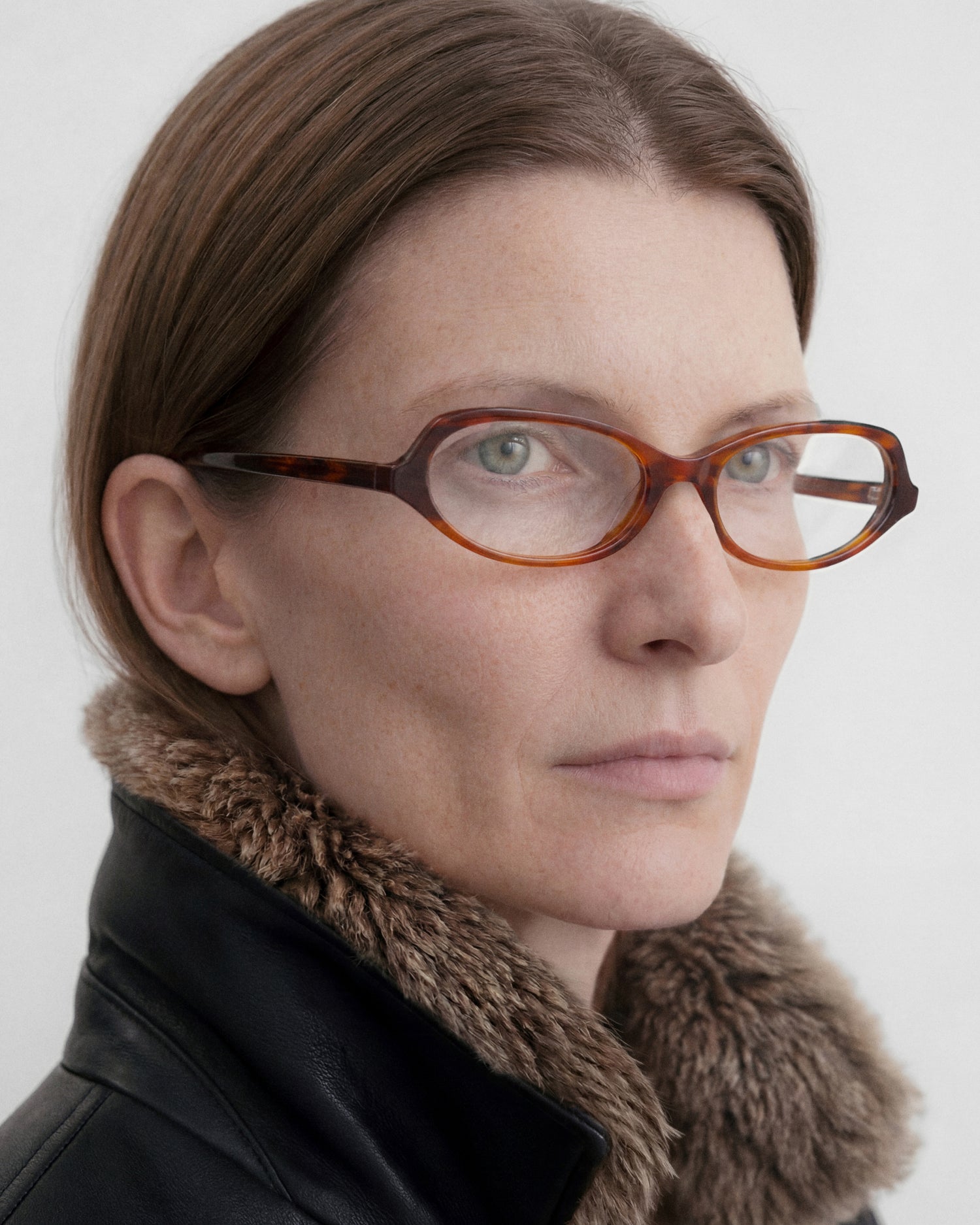 VIREN: Tiny Acetato Havana optical glasses by GIGI STUDIOS 14202