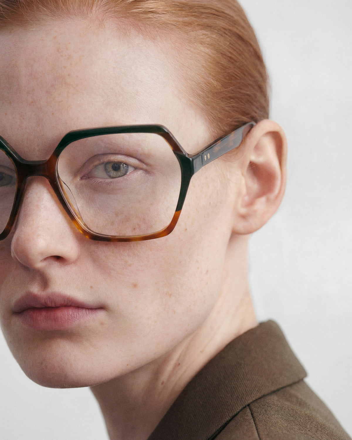 NADIRA: Geométricas Acetato Havana optical glasses by GIGI STUDIOS 14269