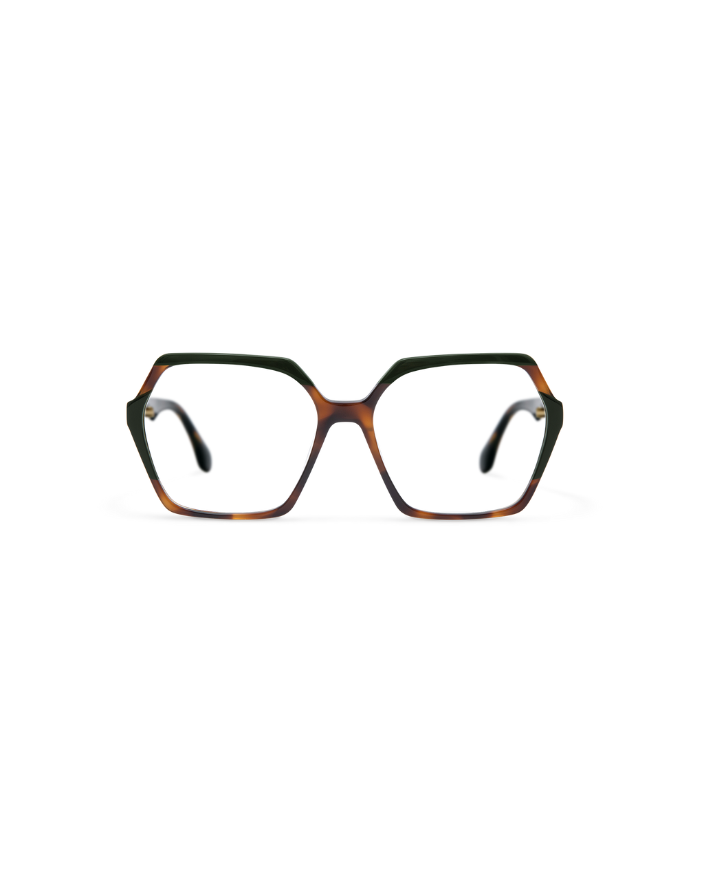NADIRA: Geométricas Acetato Havana optical glasses by GIGI STUDIOS 13556
