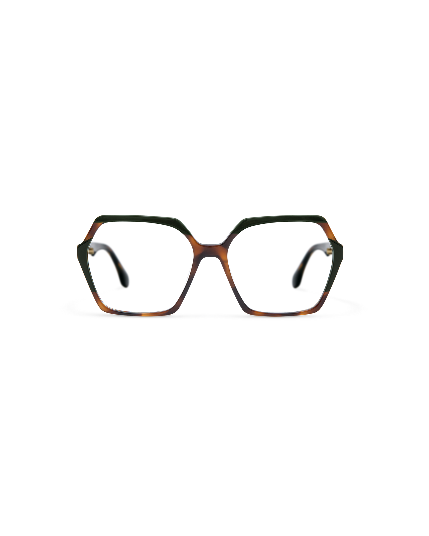 NADIRA: Geométricas Acetato Havana optical glasses by GIGI STUDIOS 13556