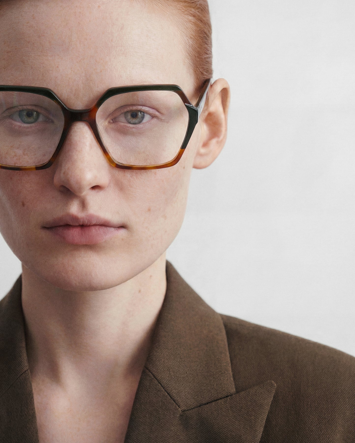 NADIRA: Geométricas Acetato Havana optical glasses by GIGI STUDIOS 14270