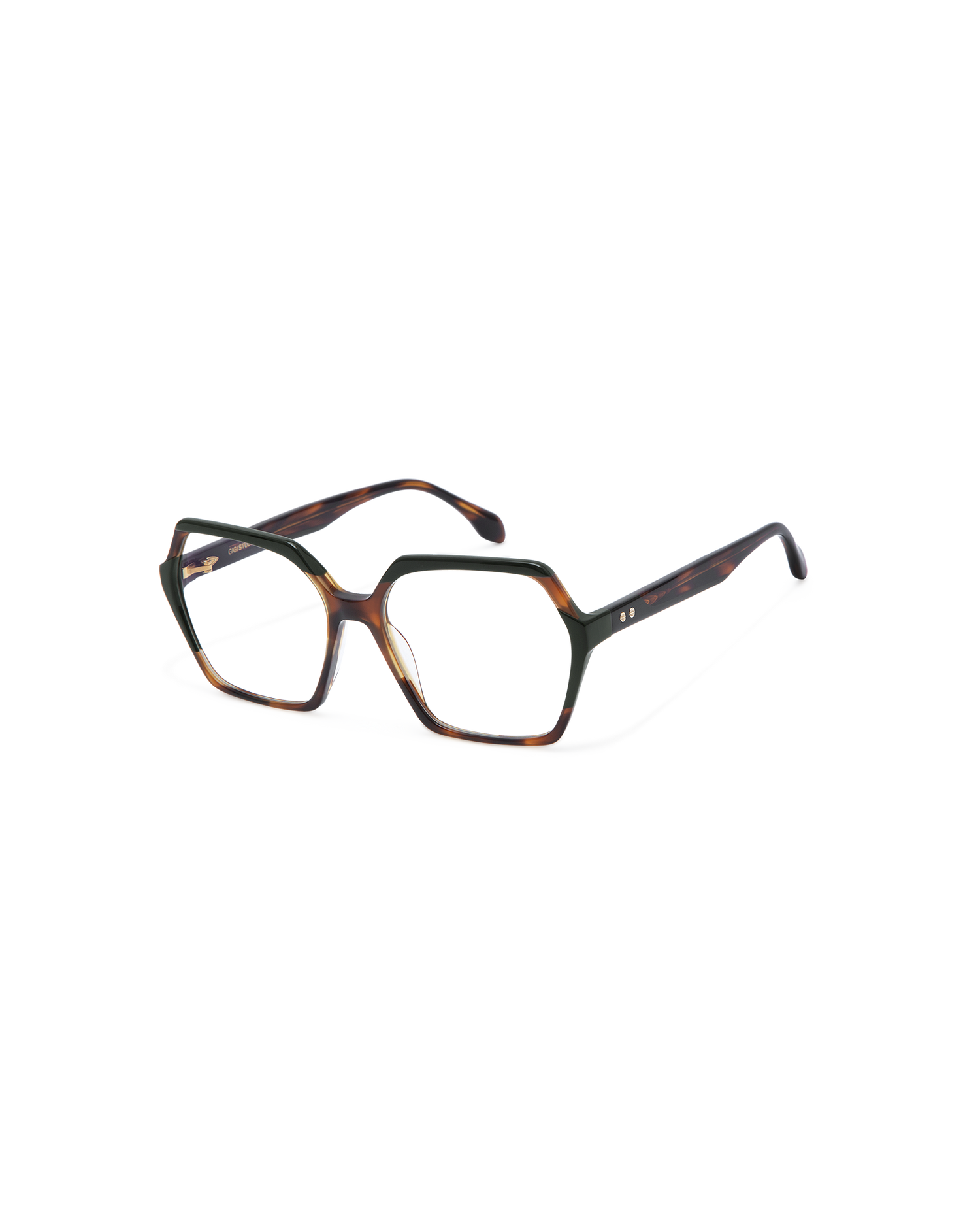 NADIRA: Geométricas Acetato Havana optical glasses by GIGI STUDIOS 13557