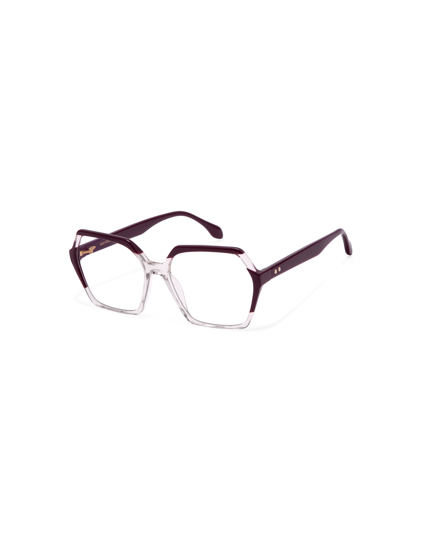 NADIRA: Geométricas Acetato Marrón optical glasses by GIGI STUDIOS 13559