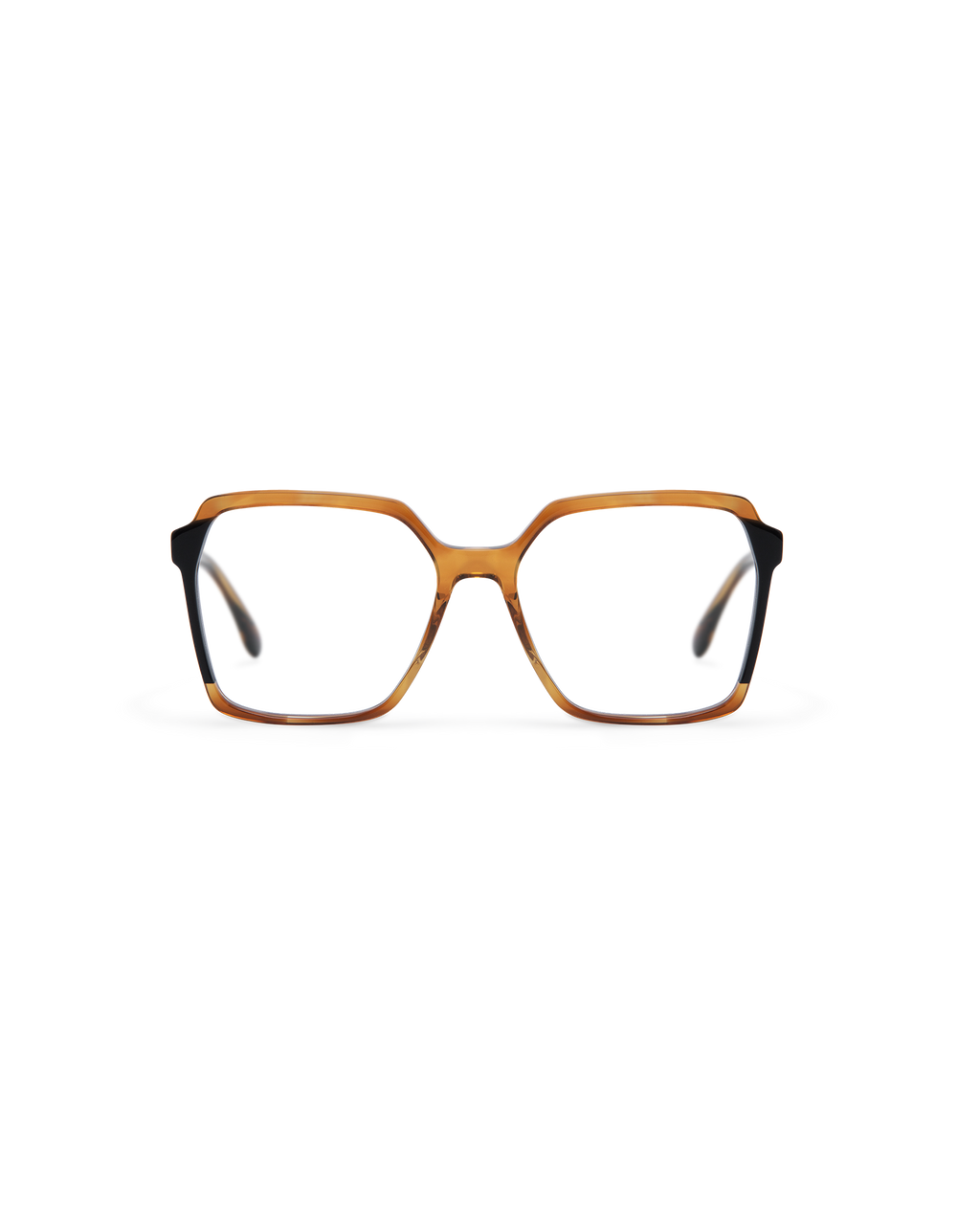 AHLIA: Cuadrada Acetato Marrón optical glasses by GIGI STUDIOS 13566