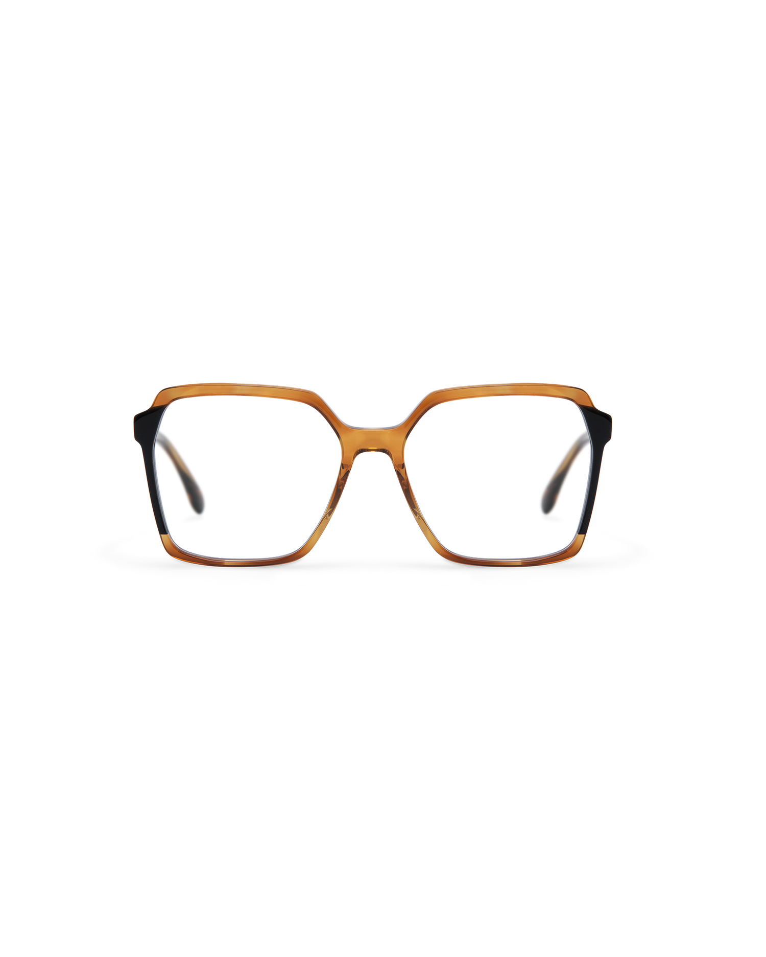 AHLIA: Cuadrada Acetato Marrón optical glasses by GIGI STUDIOS 13566