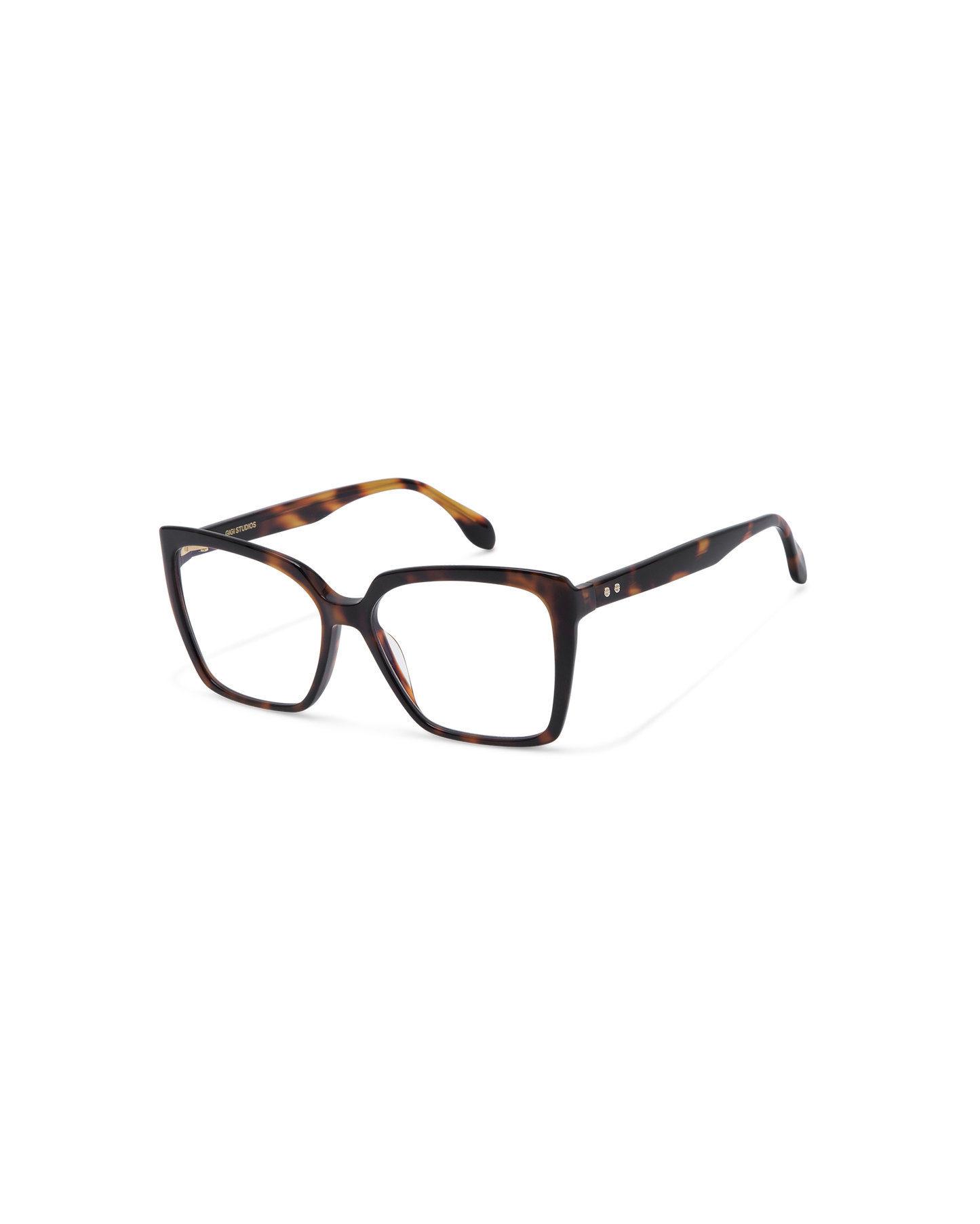 SAMIRA: Cat Eye Acetato Havana optical glasses by GIGI STUDIOS 13573