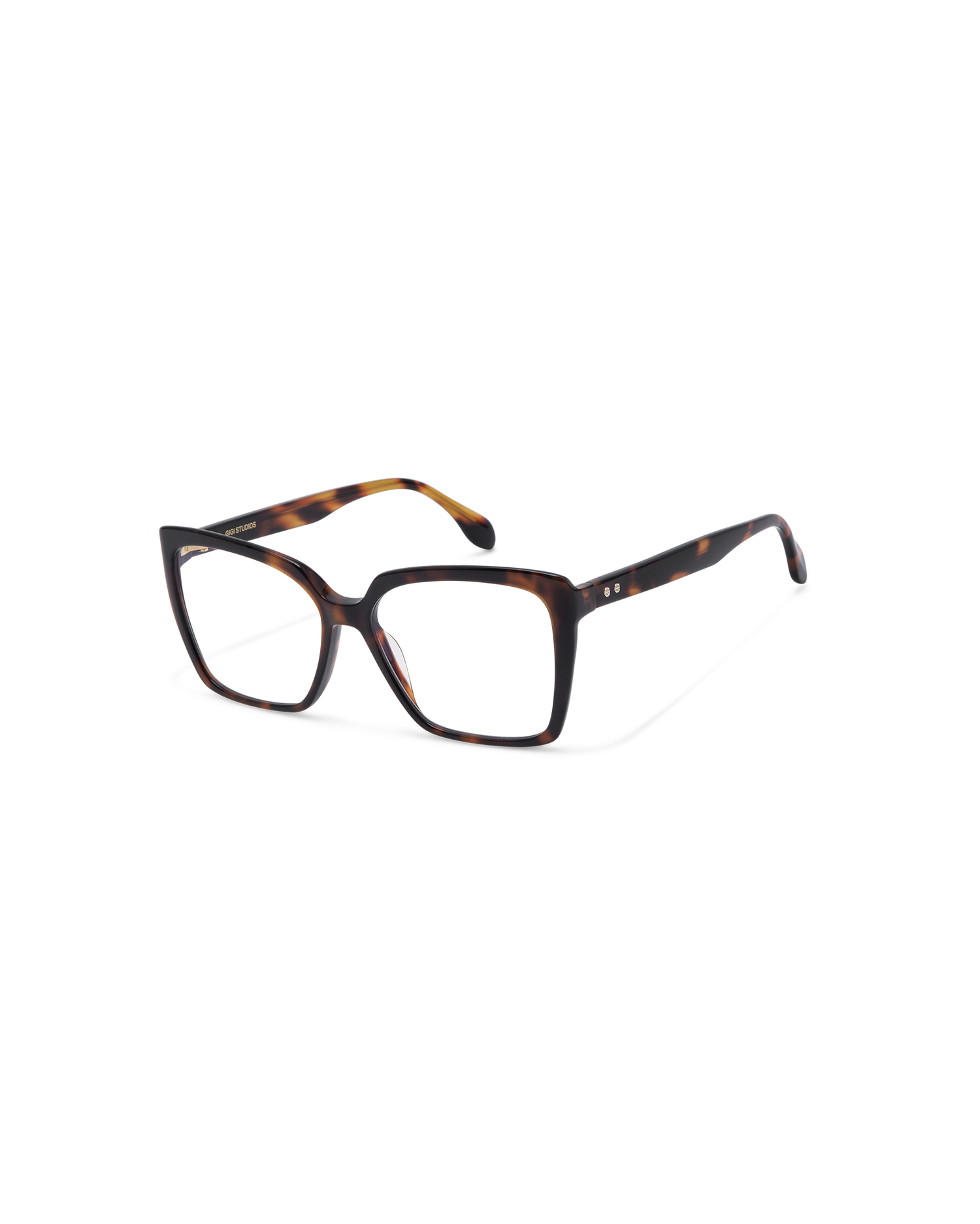 SAMIRA: Cat Eye Acetato Havana optical glasses by GIGI STUDIOS 13573
