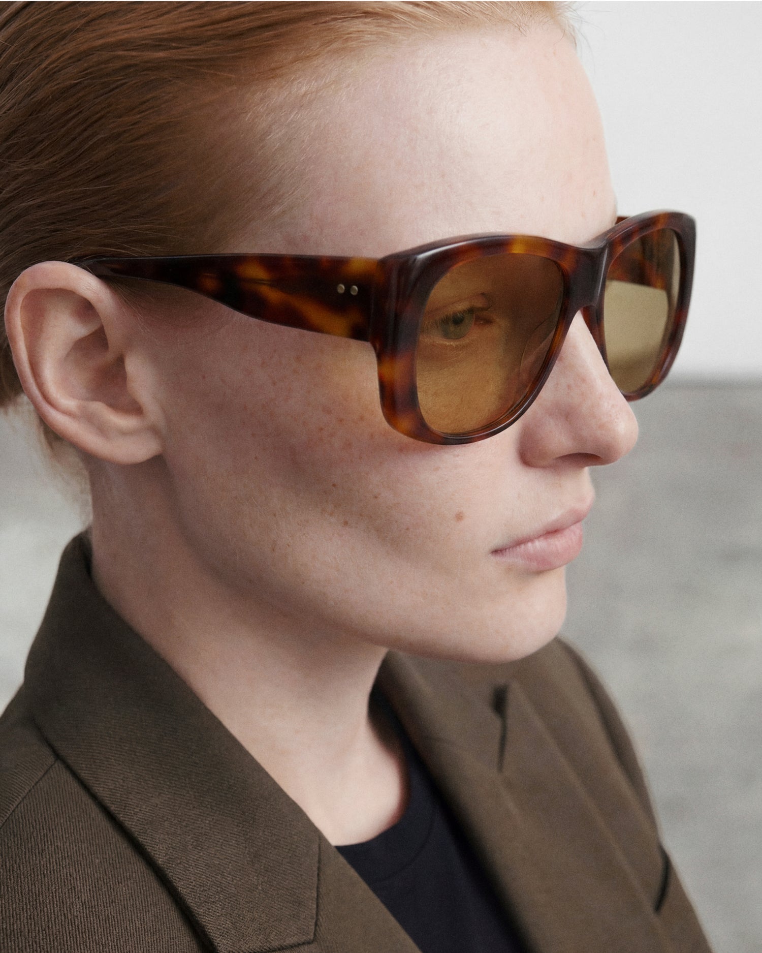 LAENE: Rectangular Acetato Havana sunglasses by GIGI STUDIOS 14219