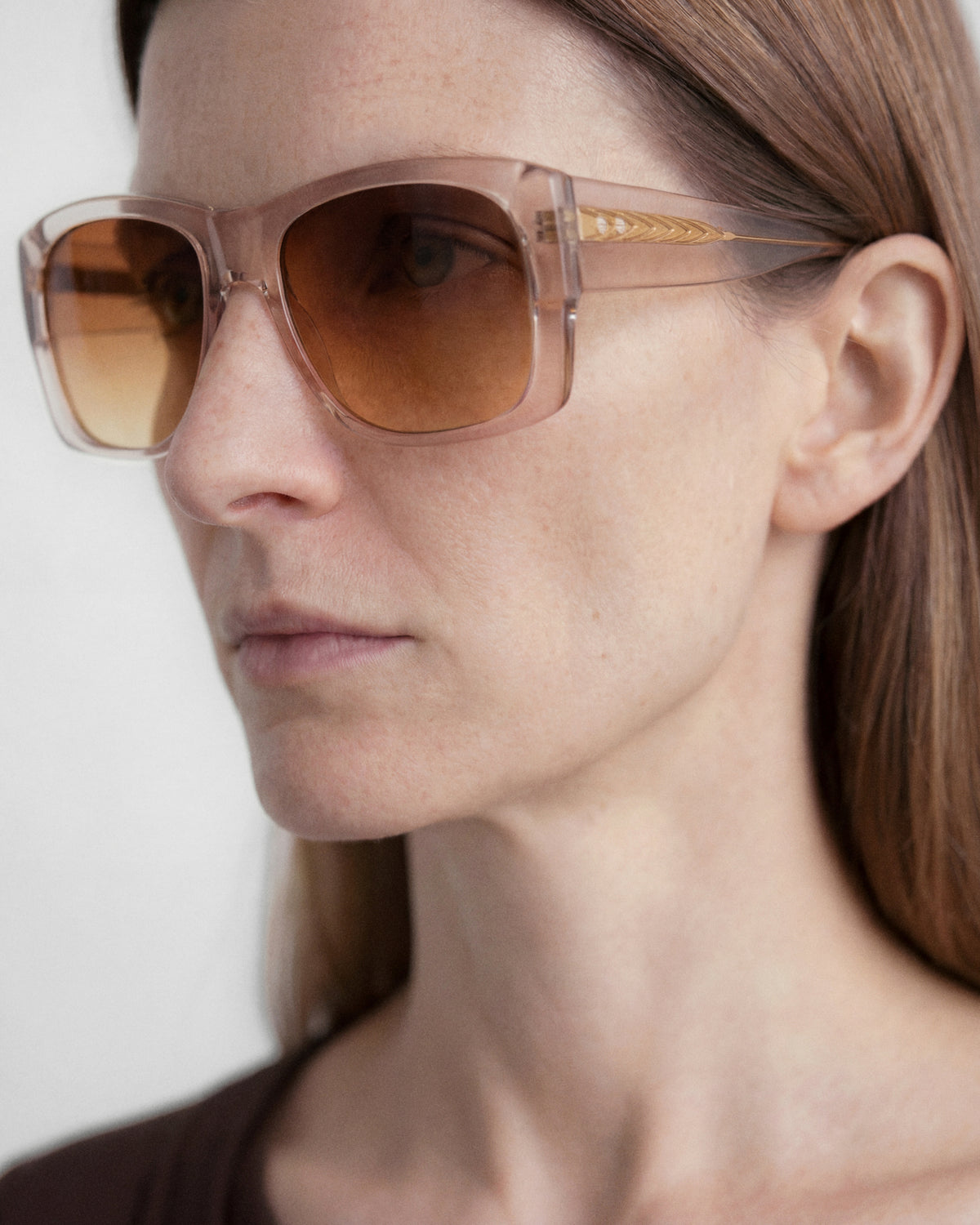 LAENE: Rectangular Acetato Marrón sunglasses by GIGI STUDIOS 14274
