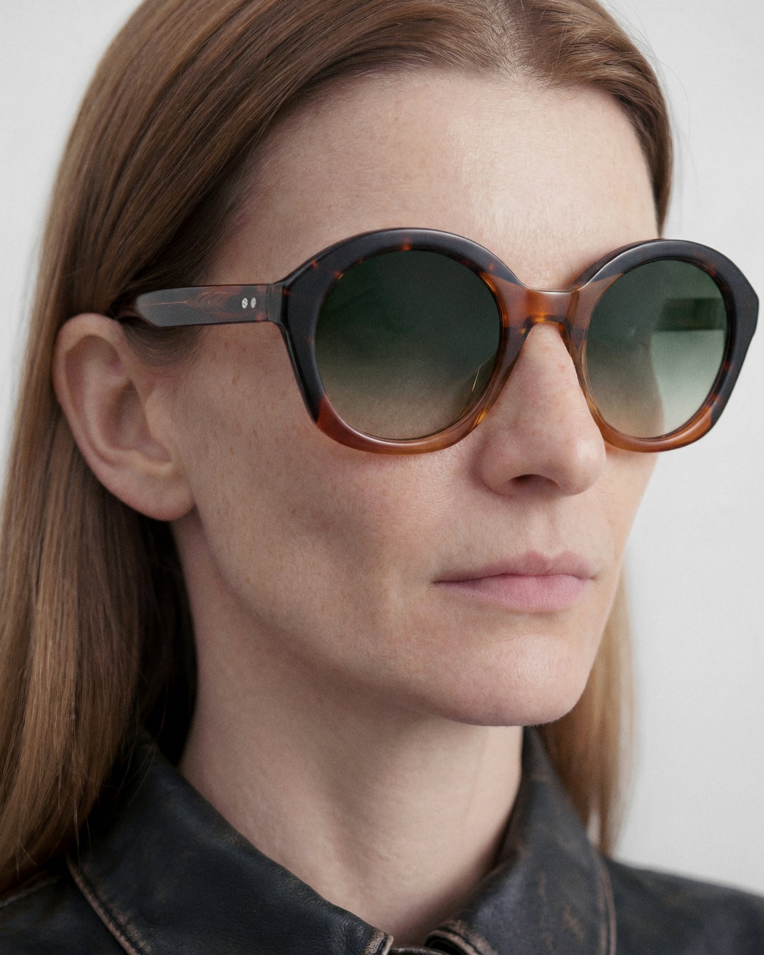 ARLEA: Redondas Acetato Havana sunglasses by GIGI STUDIOS 14229