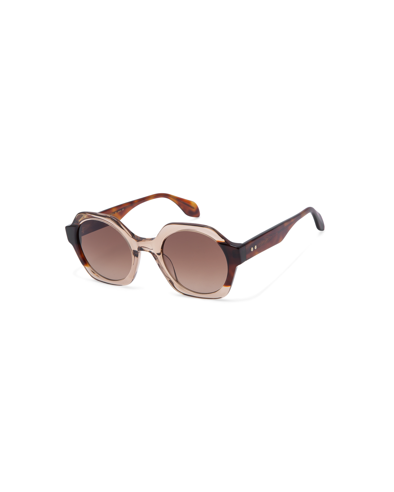 LIVENA: Geométricas Acetato Marrón sunglasses by GIGI STUDIOS 13617