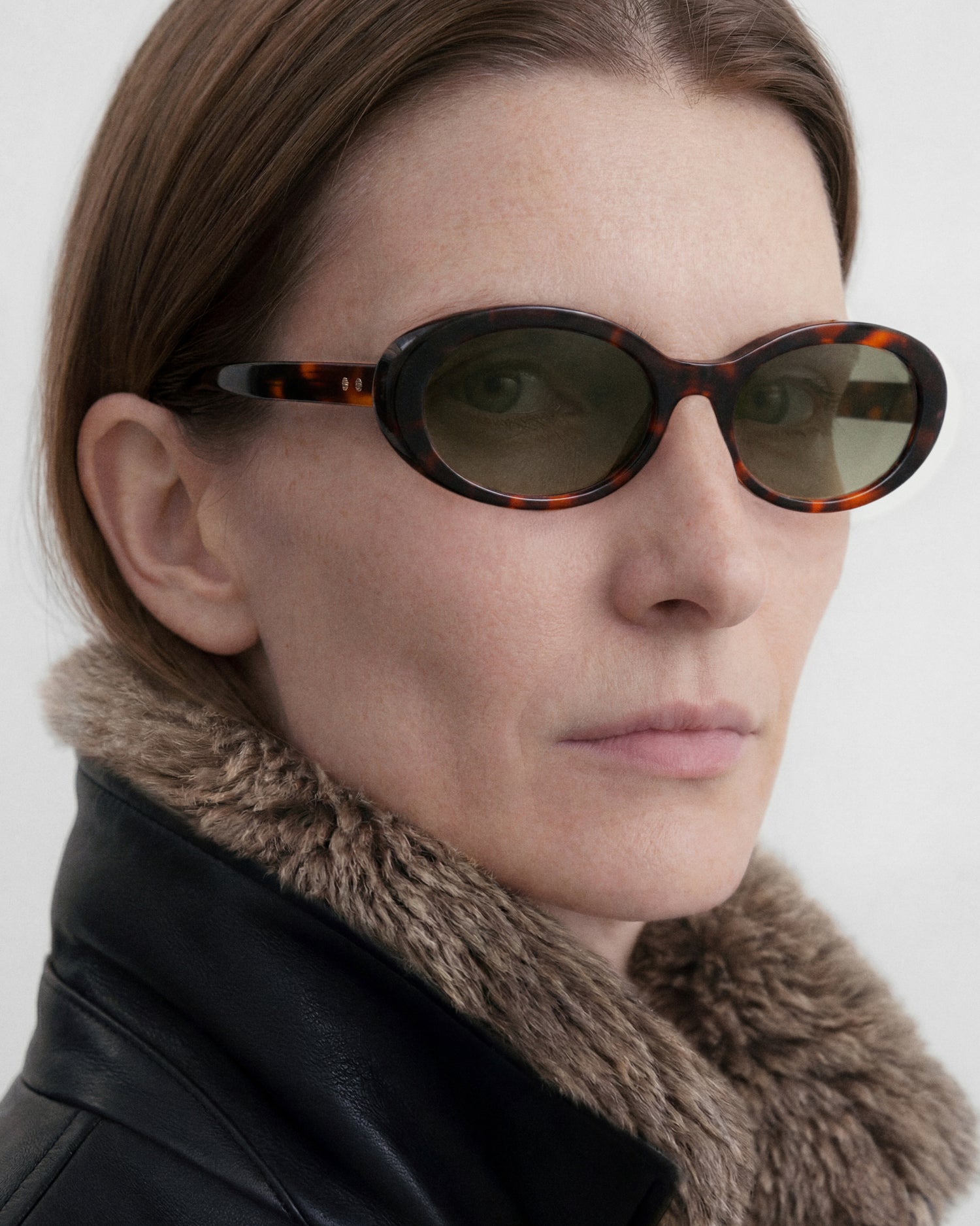 ORIA: Ovaladas Acetato Havana sunglasses by GIGI STUDIOS 14233