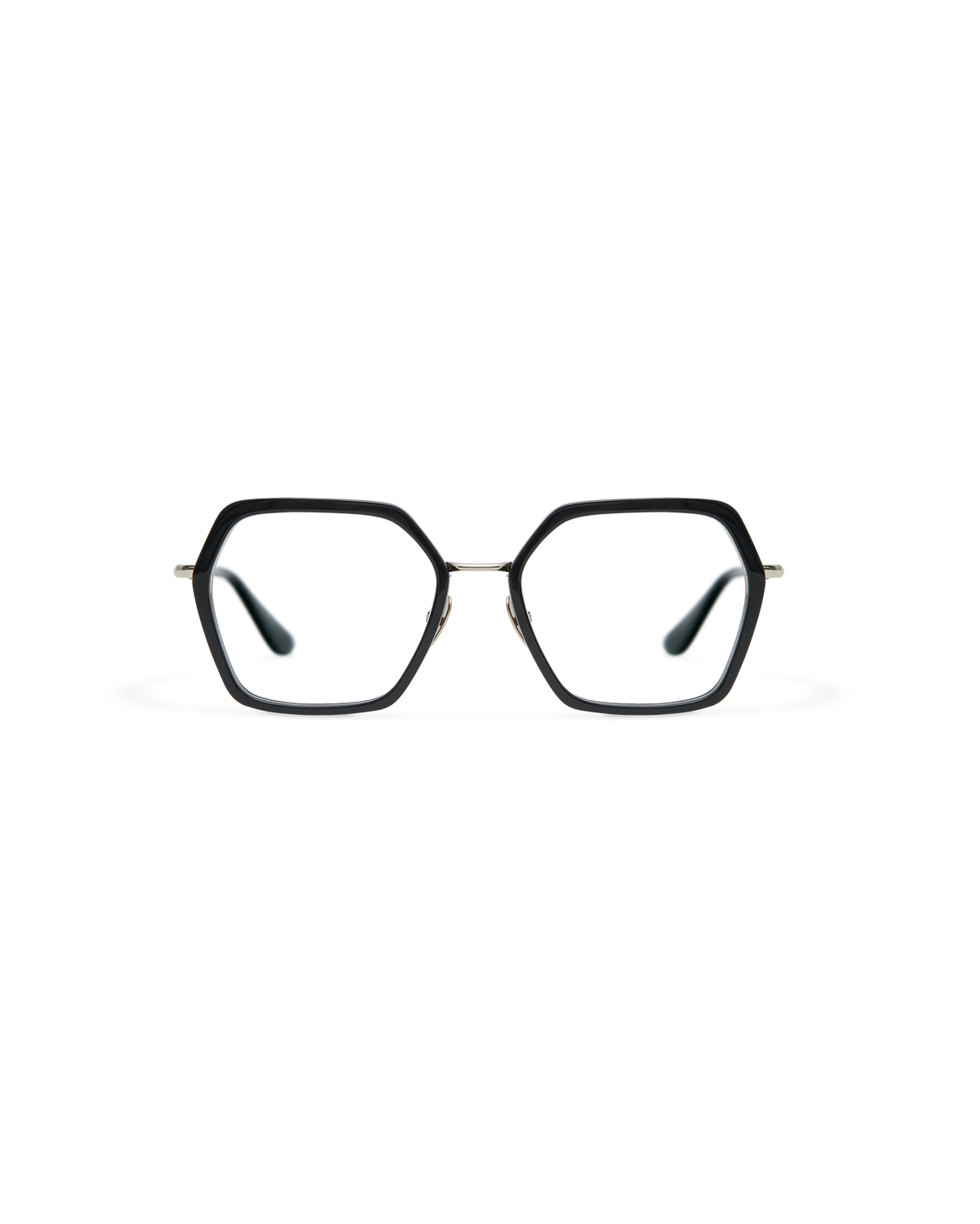 ALONA: Geométricas Acetato-Metal Noir optical glasses by GIGI STUDIOS 13630