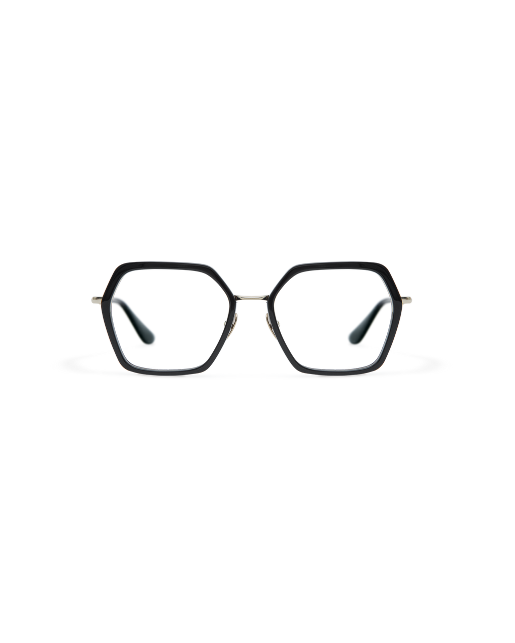 ALONA: Geométricas Acetato-Metal Noir optical glasses by GIGI STUDIOS 13630