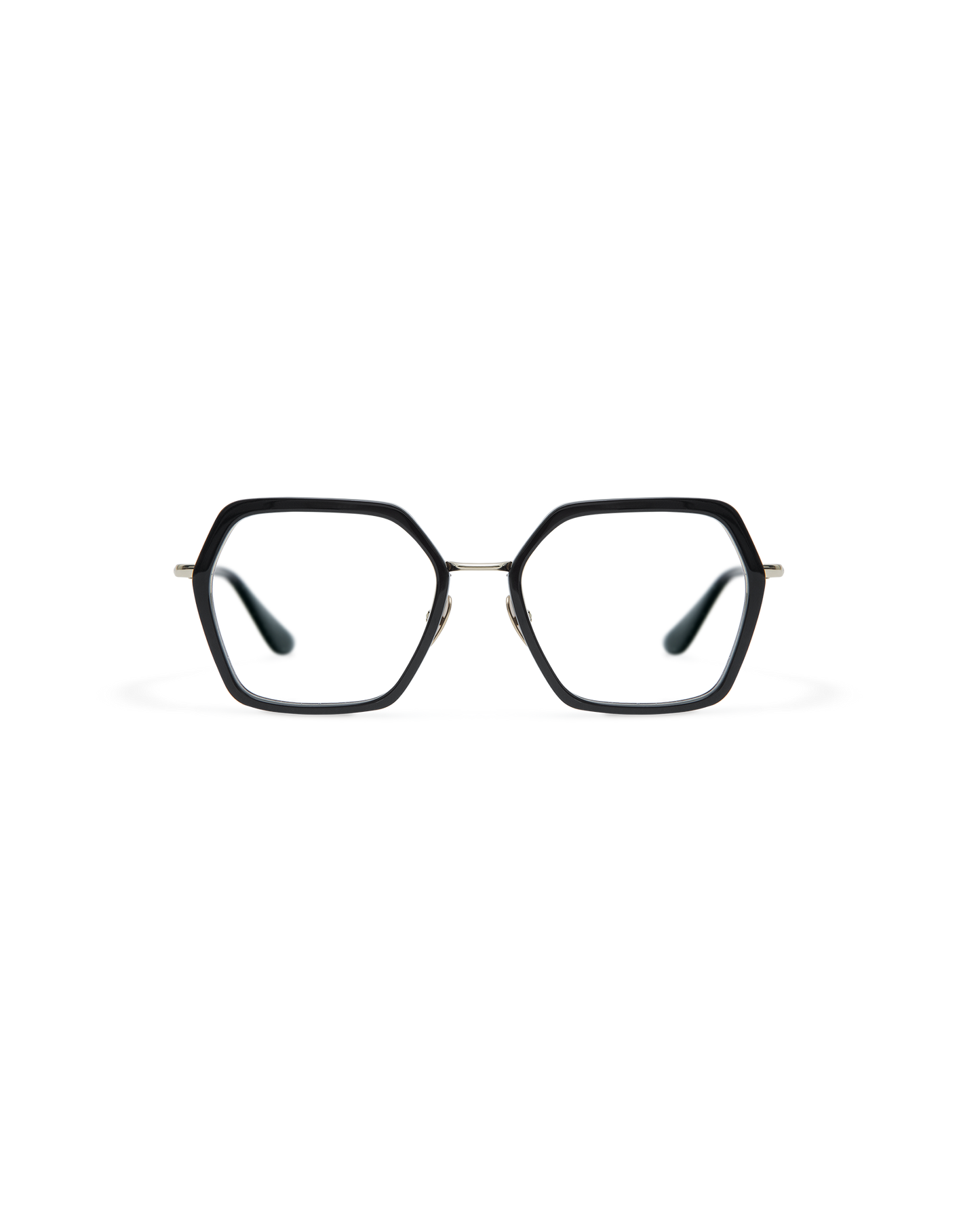 ALONA: Geométricas Acetato-Metal Noir optical glasses by GIGI STUDIOS 13630