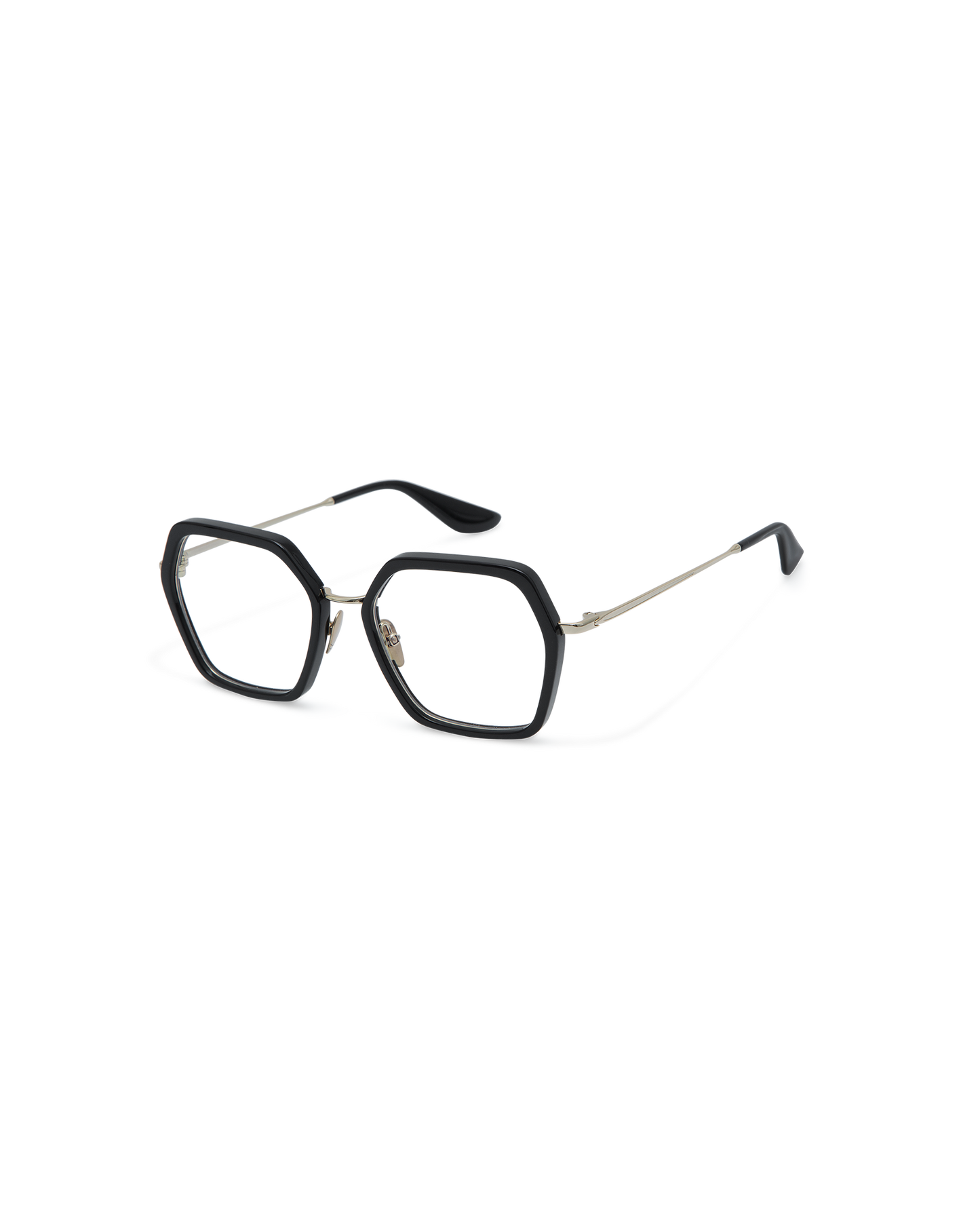 ALONA: Geométricas Acetato-Metal Noir optical glasses by GIGI STUDIOS 13631