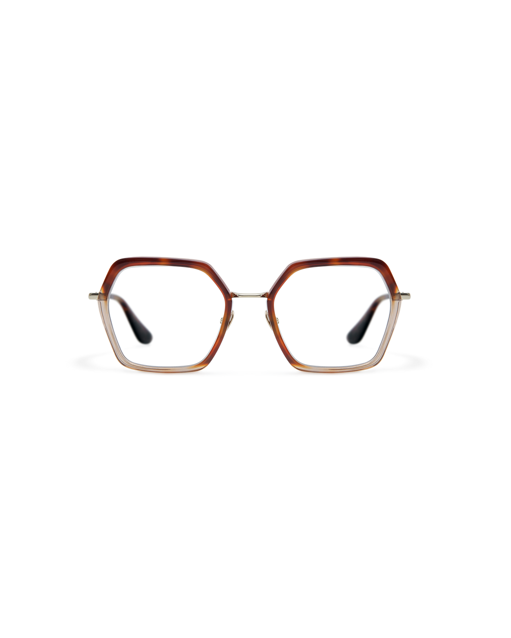 ALONA: Geométricas Acetato-Metal Marrón optical glasses by GIGI STUDIOS 13632
