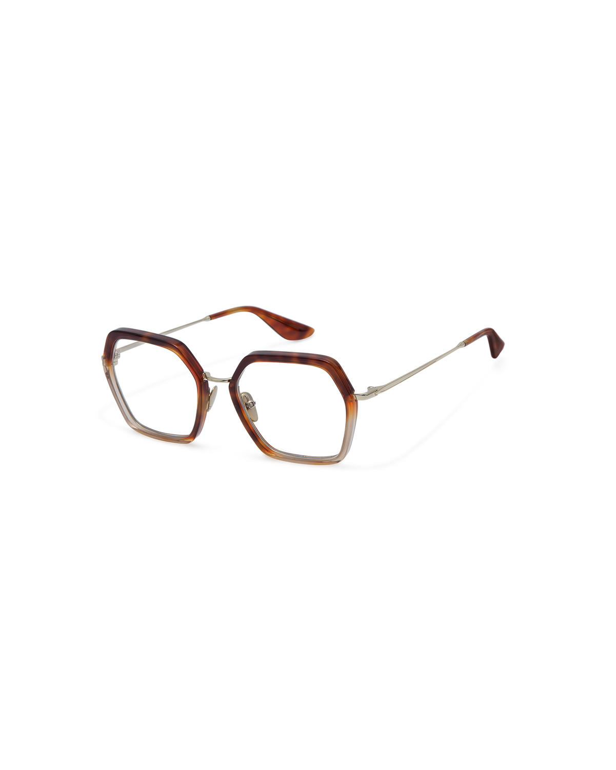 ALONA: Geométricas Acetato-Metal Marrón optical glasses by GIGI STUDIOS 13633