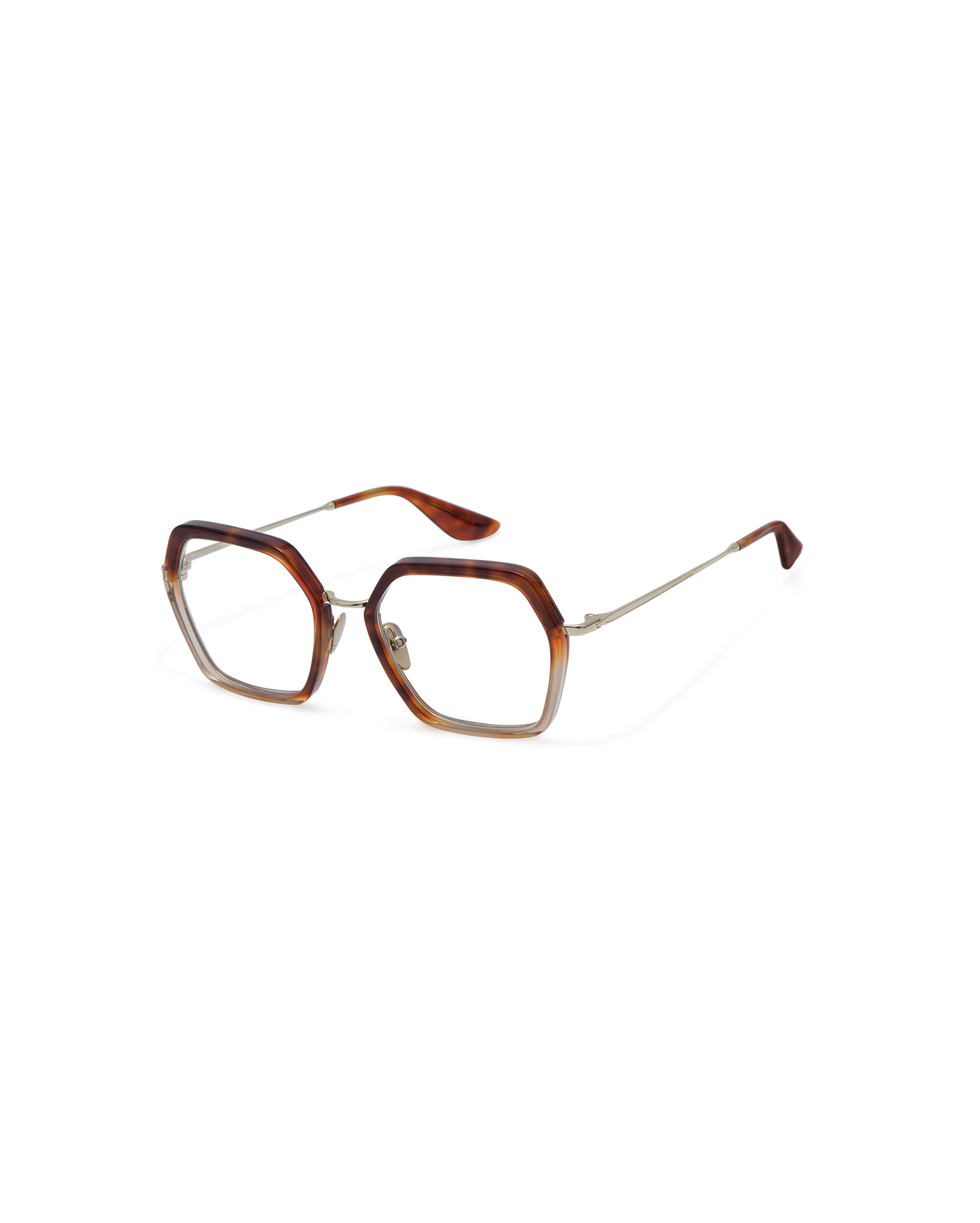ALONA: Geométricas Acetato-Metal Marrón optical glasses by GIGI STUDIOS 13633