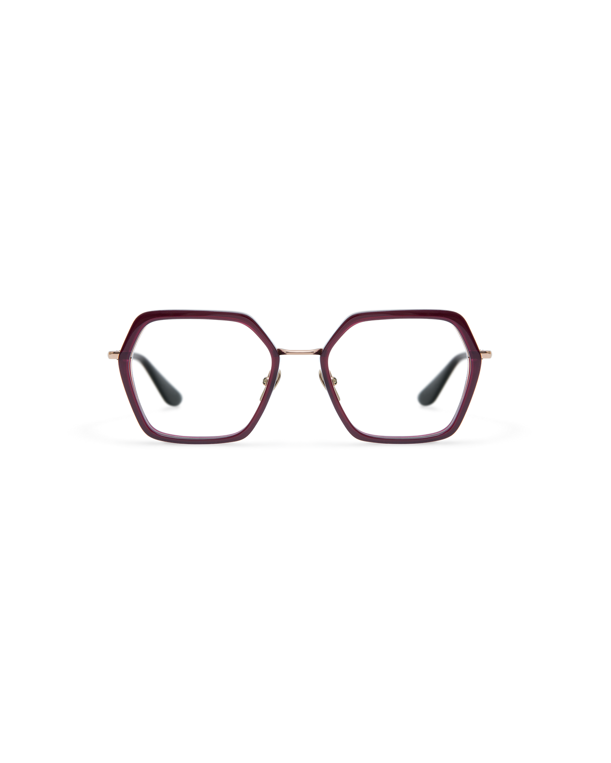 ALONA: Geométricas Acetato-Metal Rojo optical glasses by GIGI STUDIOS 13634