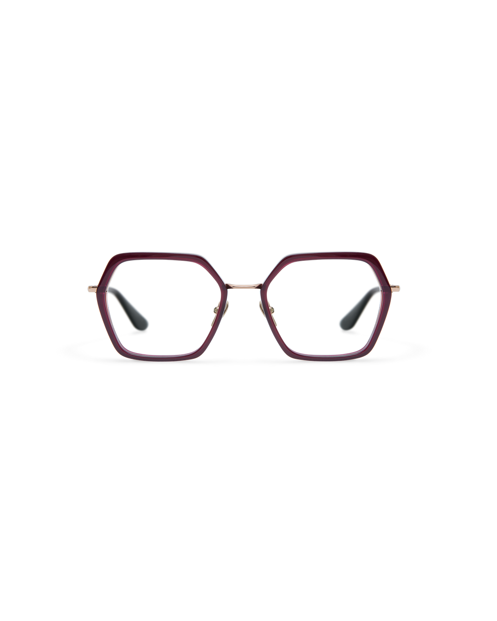 ALONA: Geométricas Acetato-Metal Rojo optical glasses by GIGI STUDIOS 13634