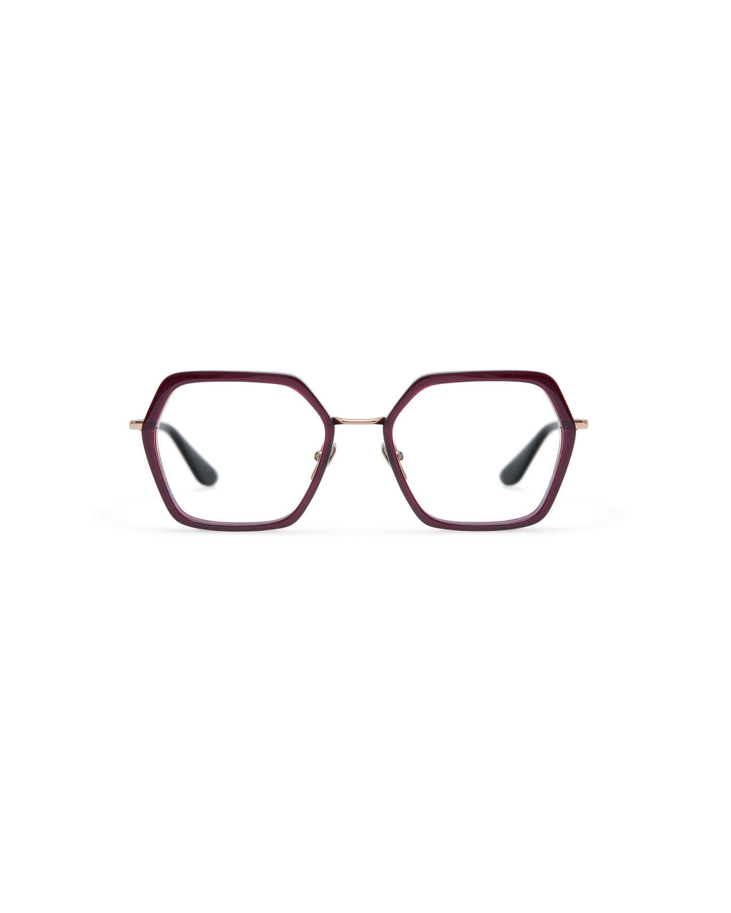 ALONA: Geométricas Acetato-Metal Rojo optical glasses by GIGI STUDIOS 13634