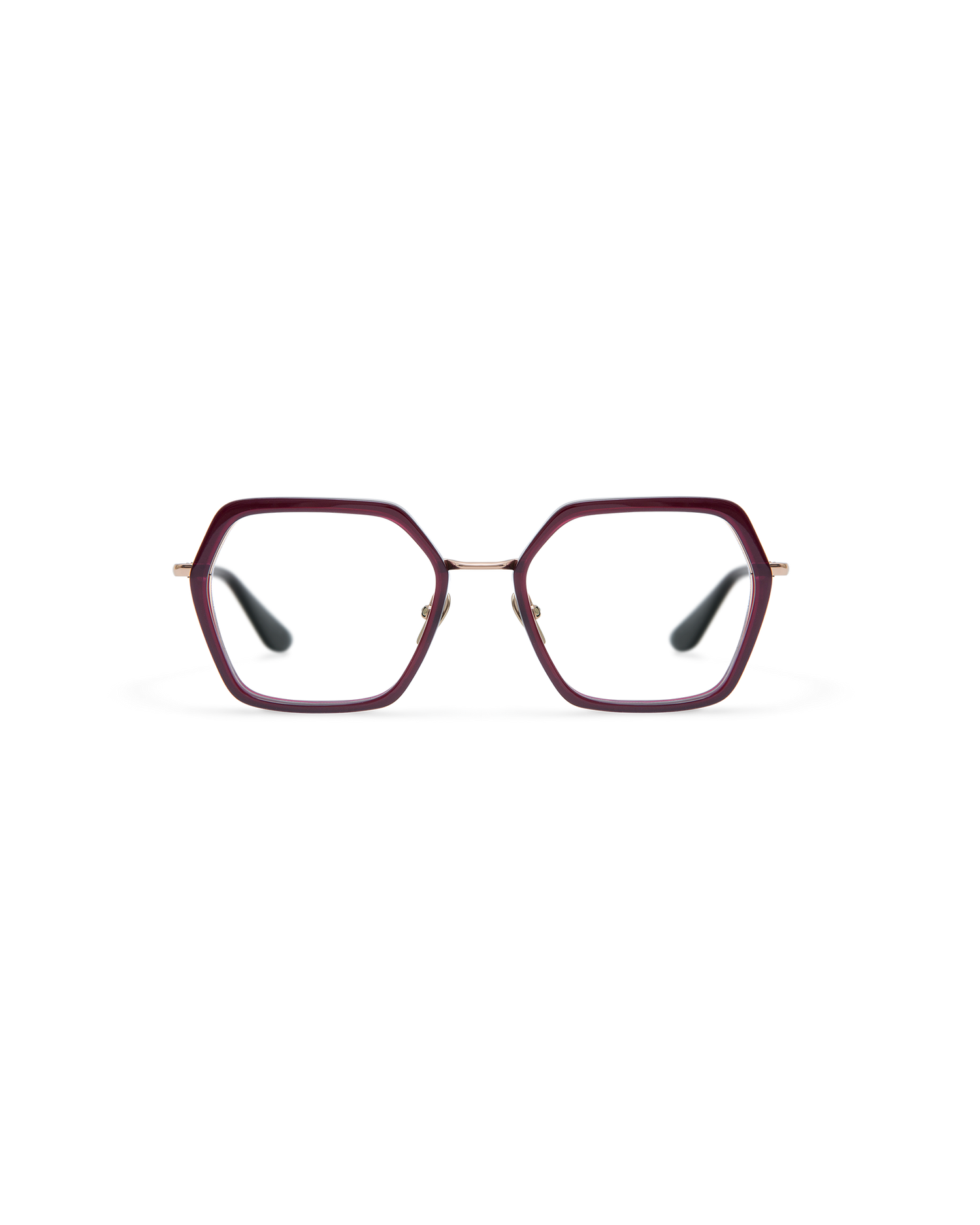 ALONA: Geométricas Acetato-Metal Rojo optical glasses by GIGI STUDIOS 13634